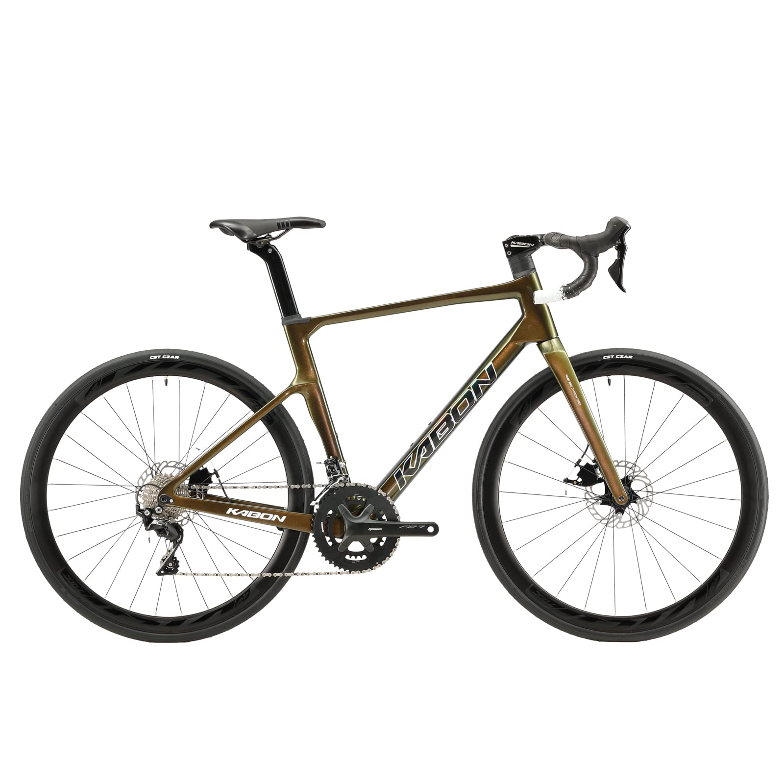 KABON Bici da corsa carbonio, 700C bici da strada T800 con 105 R7000 22 velocità Bicicletta da corsa con freno a disco per uomini e donna