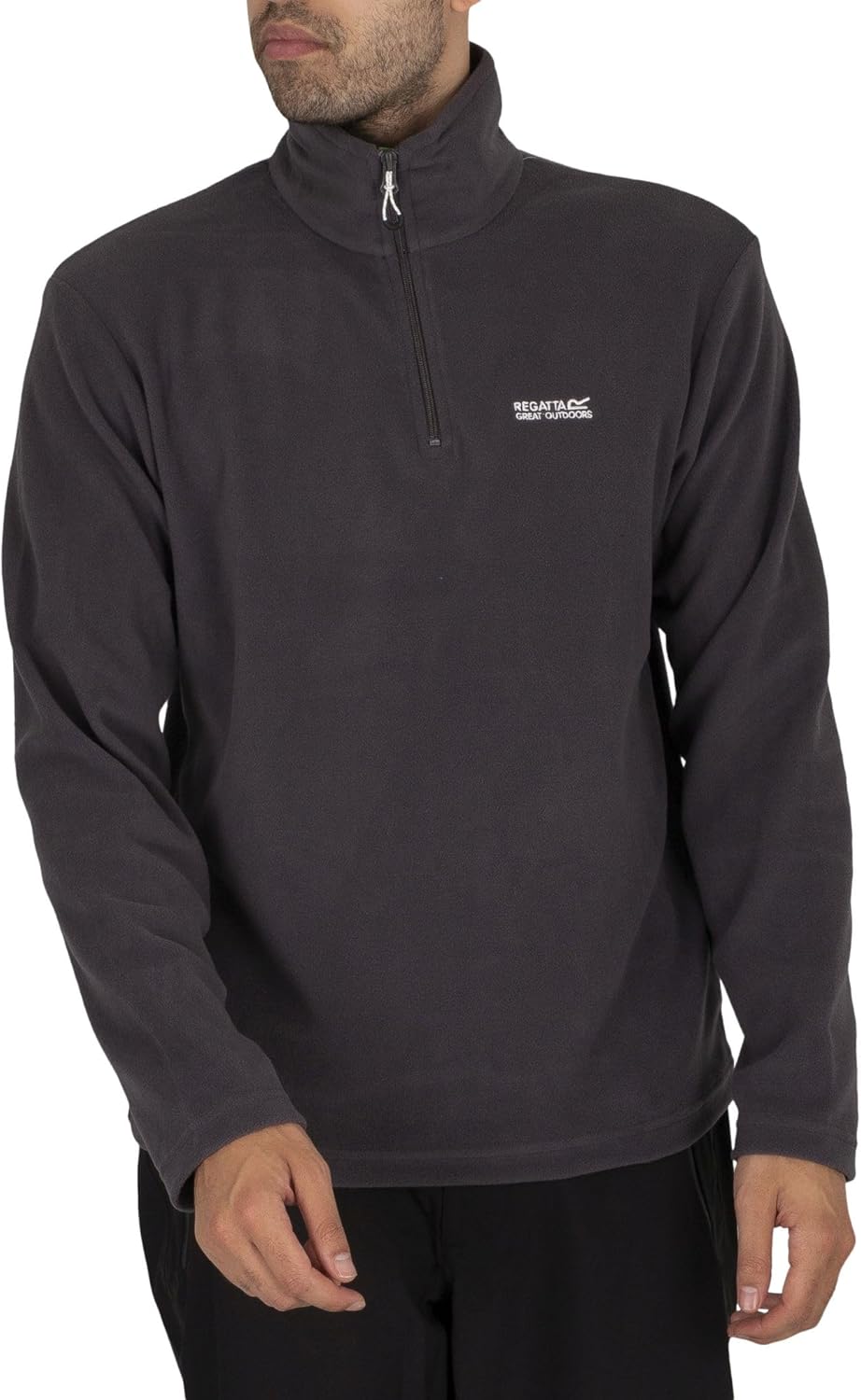 Regatta Uomo Felpa con Zip in Pile Thompson, Black