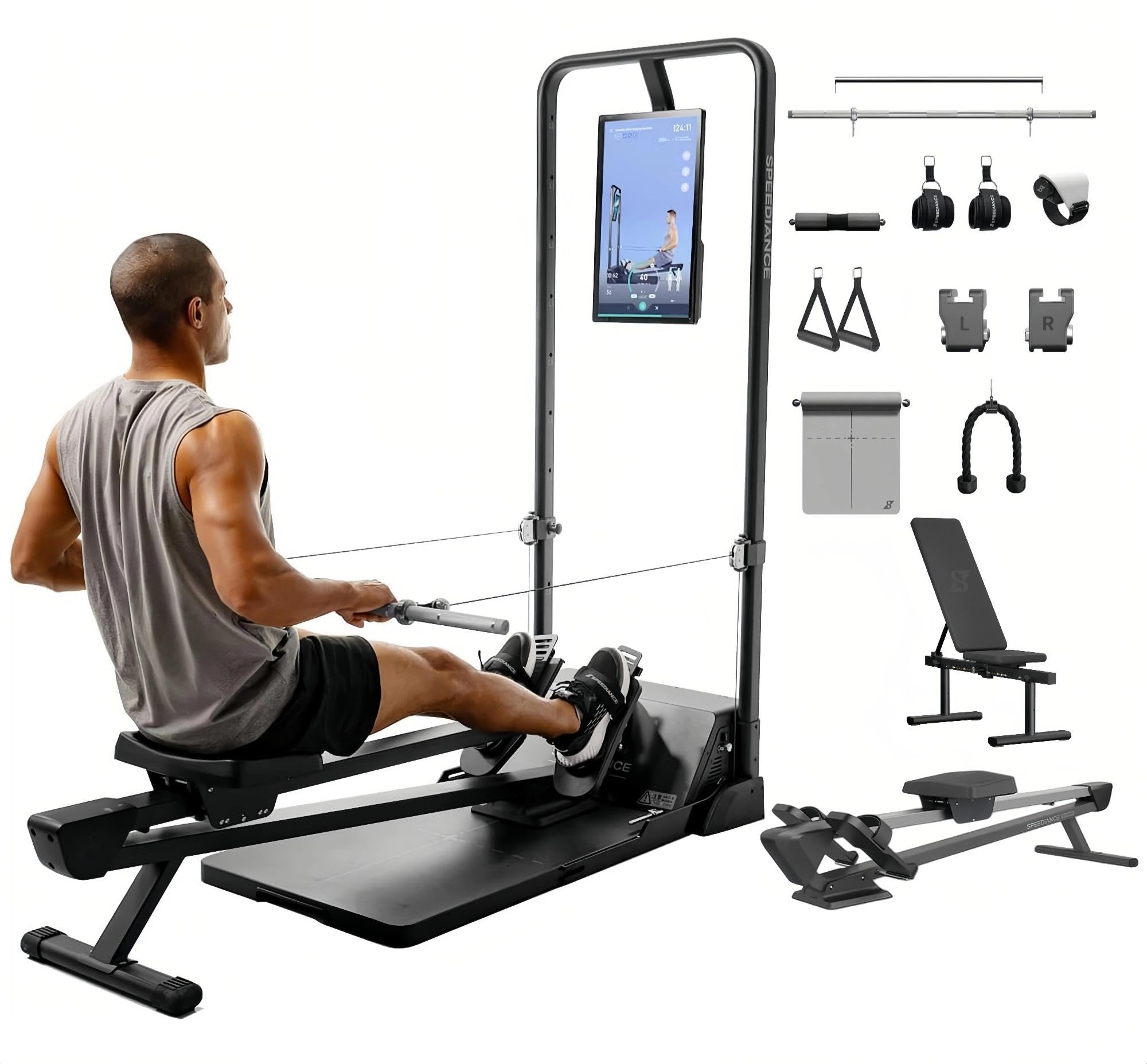 Speediance Stazione di allenamento intelligente all-in-one, dispositivo di allenamento di resistenza totale del corpo, macchina per l’allenamento della forza