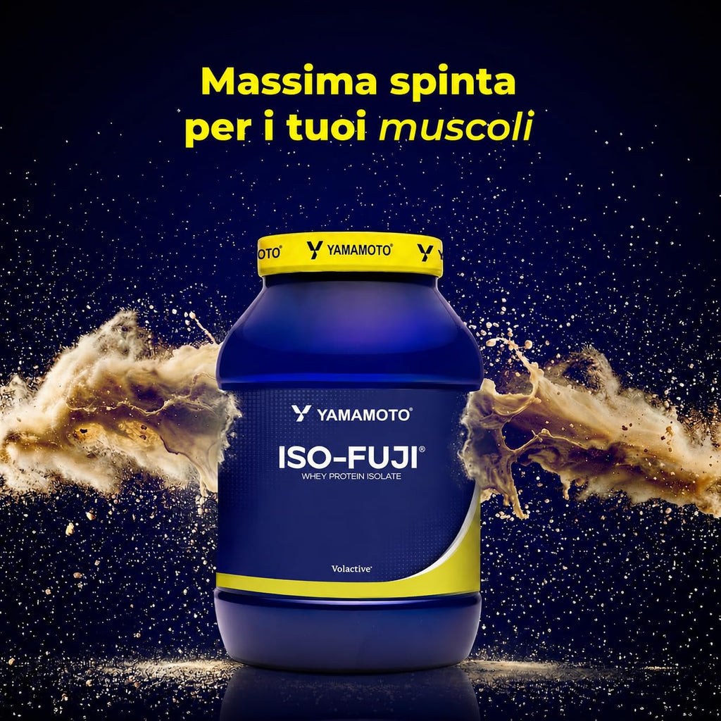 YAMAMOTO NUTRITION Iso-FUJI 700 grammi, 100% proteine del siero di latte isolate di qualità Volactive® UltraWhey XP, altissimo contenuto proteico e adatte ad ogni momento
