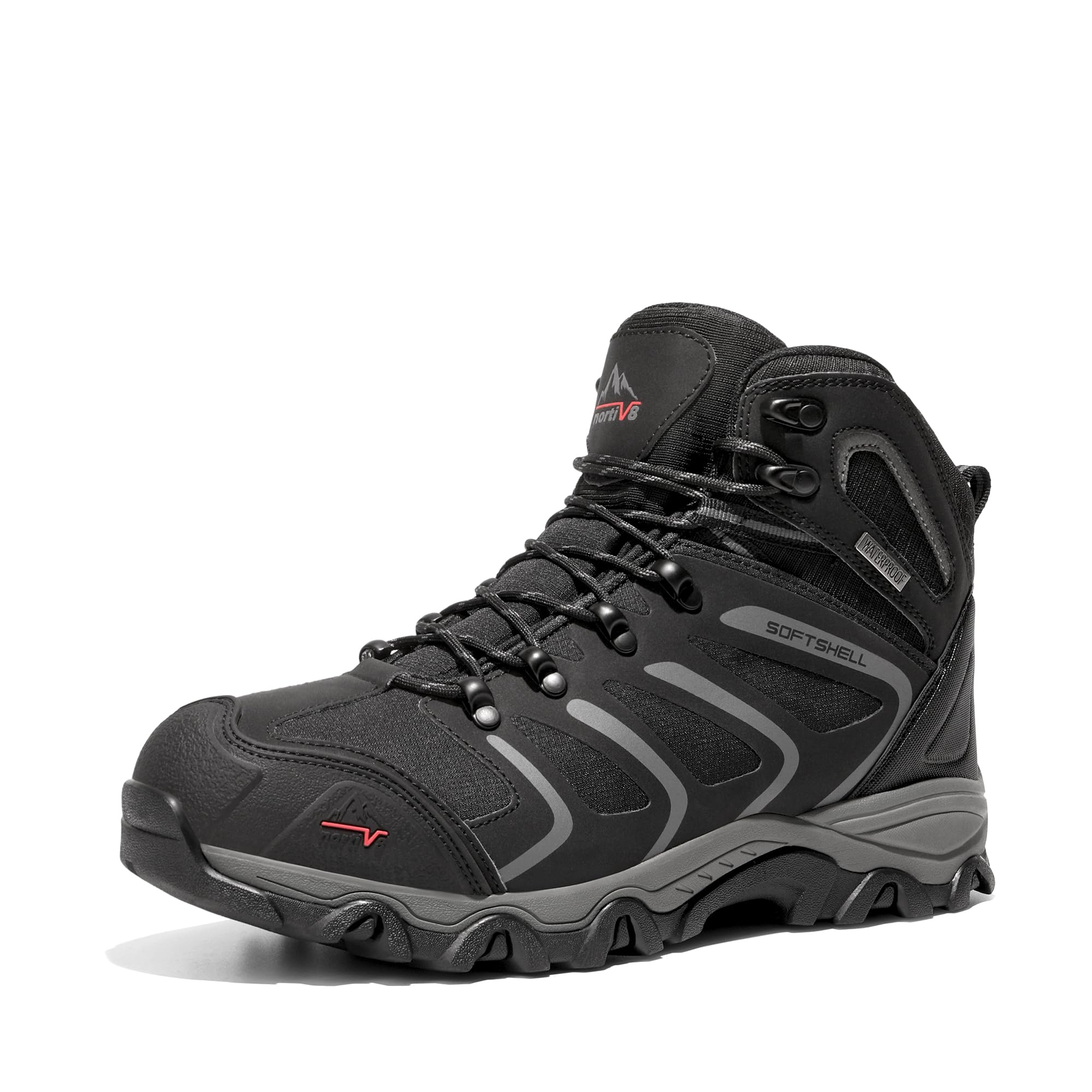 NORTIV 8 Stivali da Trekking da Uomo Escursionismo All'aria Aperta Scarpe da Trekking Scarponi Scarpe da Arrampicata Alpinismo Armadillo