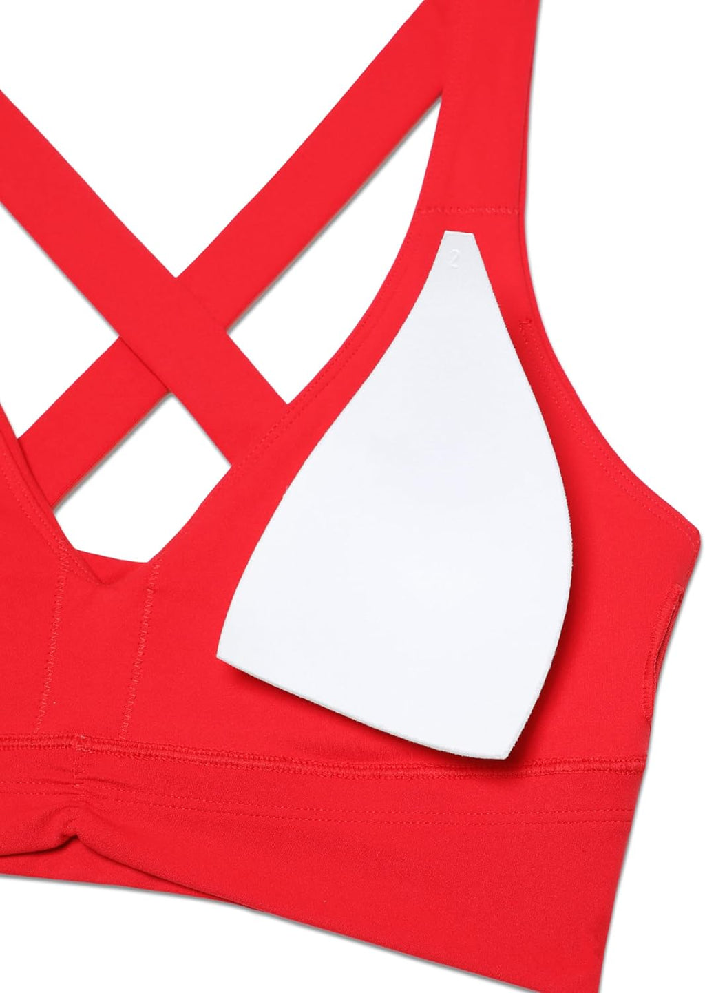 CRZ YOGA Butterluxe Donna Increspato Sport Reggiseni Collo a V Incrocio Schiena Yoga Canotta Tops