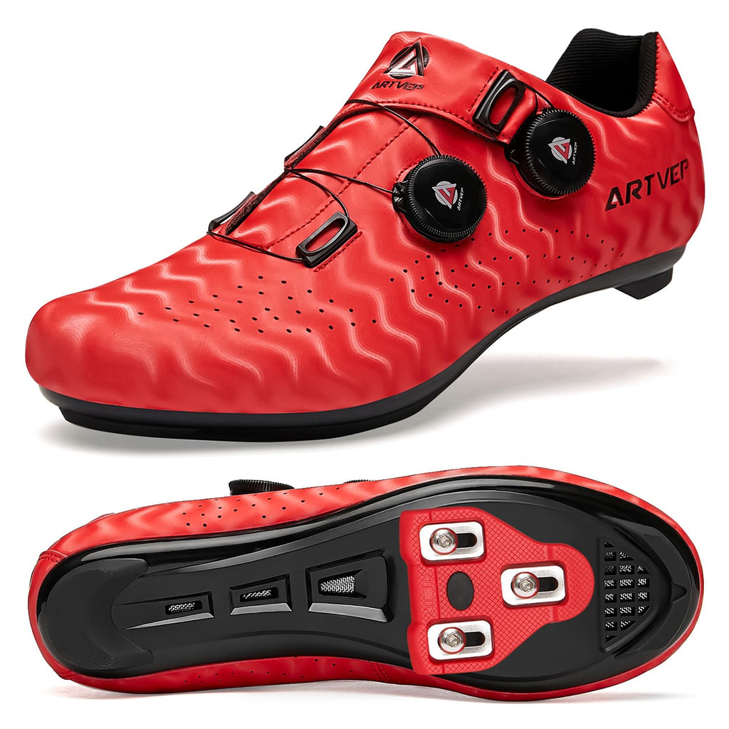 Scarpe da Ciclismo da Uomo Scarpe da Bici da Strada Compatibile con SPD e Delta Blocco Pedale Scarpe da Bicicletta Compatible with Peloton Antiscivolo Traspiranti