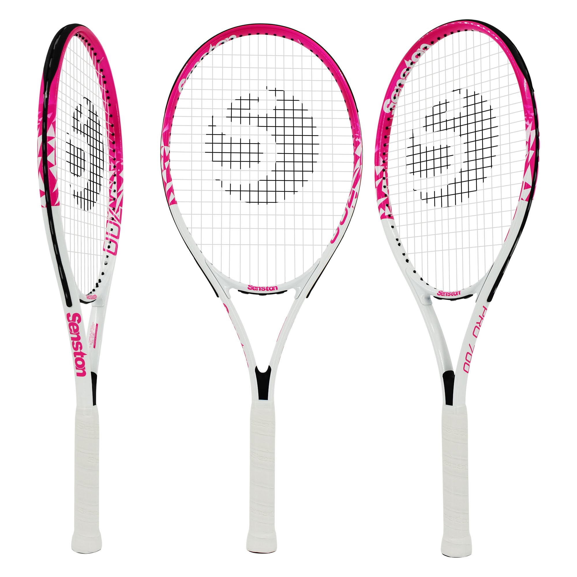 Senston Racchetta da Tennis da 27'', Racchette Tennis con Borsa, Grip da Tennis, Smorzatore di Vibrazioni, Presa e Controllo Eccellenti