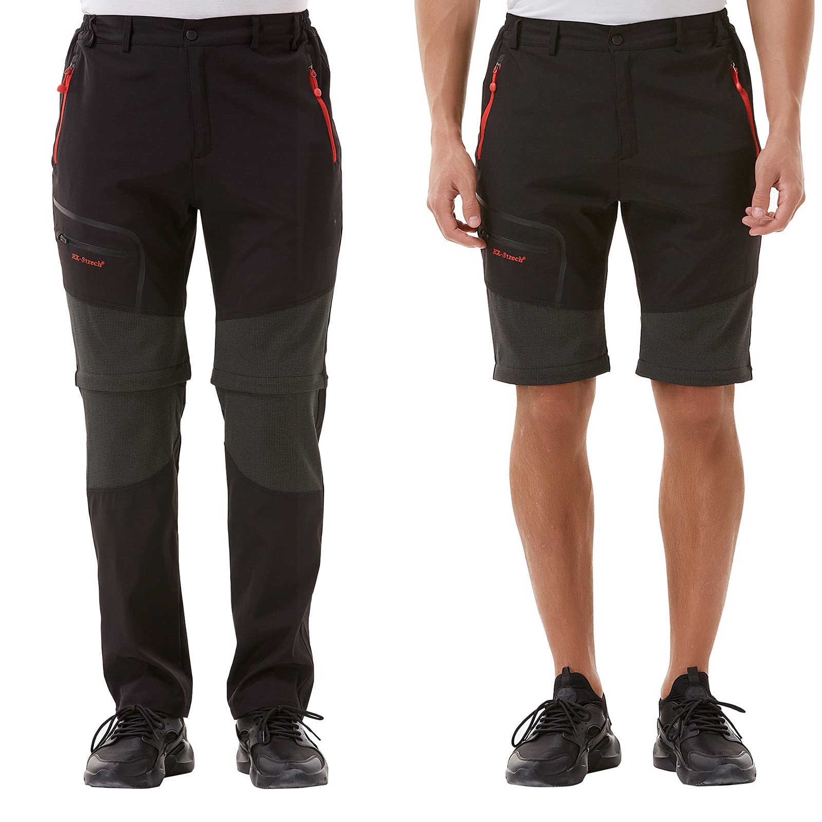 Zoerea Pantaloni Trekking Uomo Asciugare Rapidamente Traspiranti Convertibile Pantaloncini Primavera Estate Sottile All'aperto Alpinismo Escursionismo Calzoni