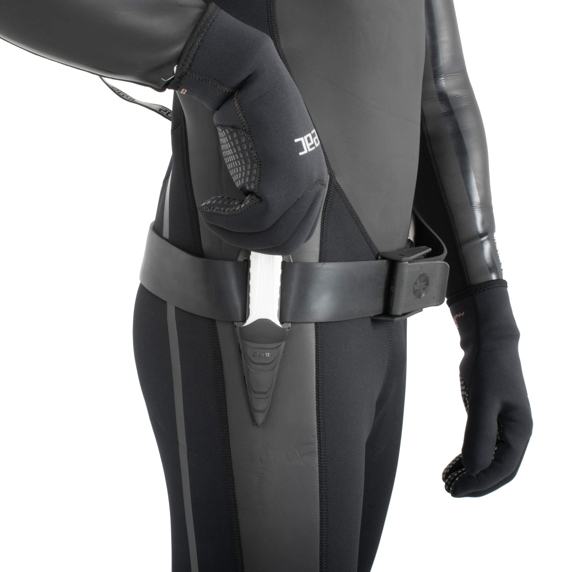 SEAC Samurai Coltello Sub per Pesca in Apnea e Immersione Subacquea, Pugnale Subacqueo con Fascia in Velcro Unisex Adulto