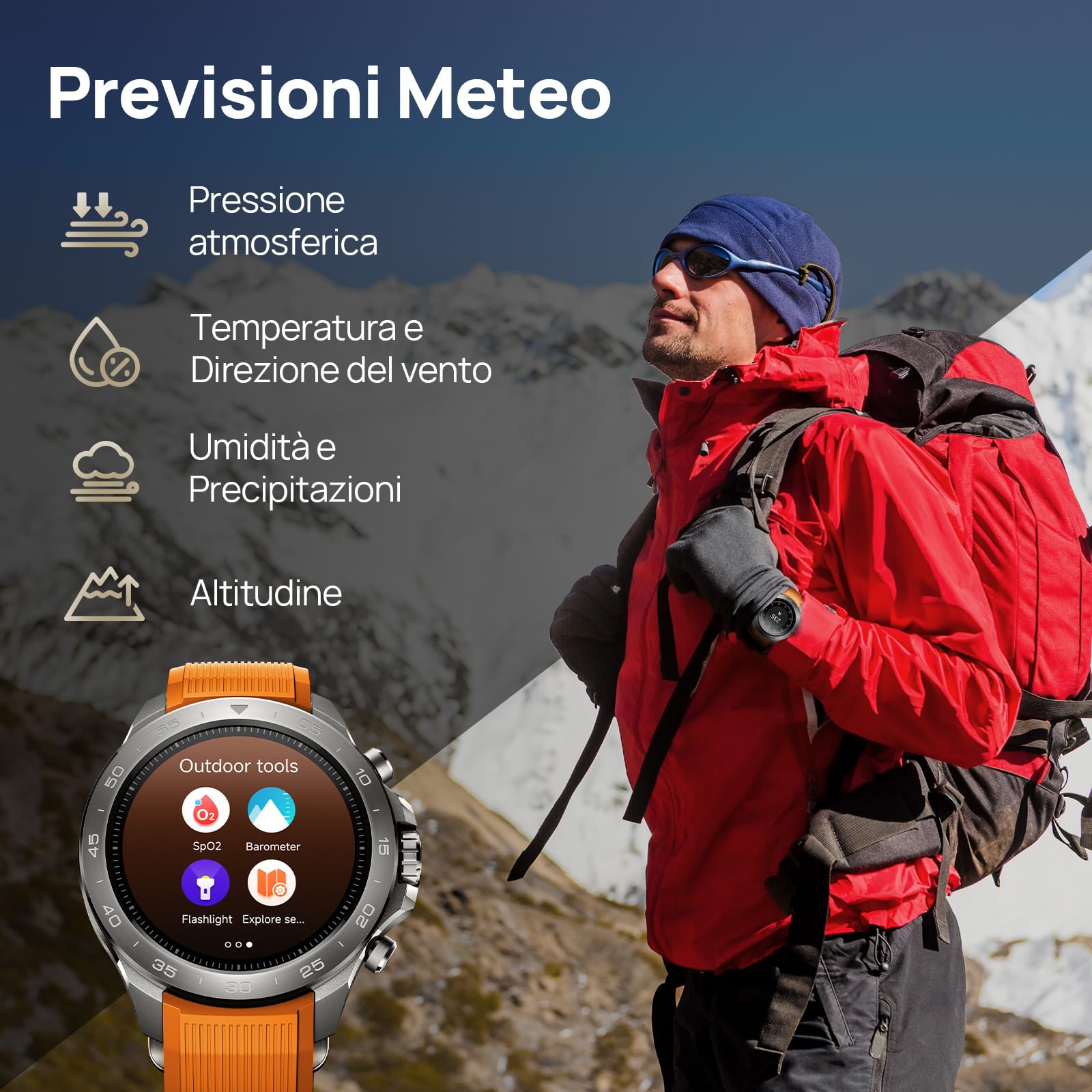 Mibro GS Explorer S Orologio Smartwatch uomo Militare GPS Outdoor con 1,32" AMOLED,Bi-Band GNSS,10 ATM,20 Giorni di Autonomia,Chiamate Bluetooth, Cardio e VO2max,2 Cinturini, per Android e iOS