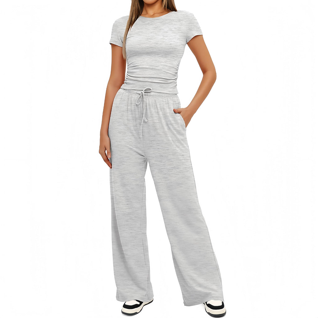 Sportivo Donna Completo Completi Sportivi Due Pezzi Sportiva Estiva Pantaloni Casual Elegante Completo Sportivo Tute da Ginnastica da Donna Estiva 2 Pezzi Homewear