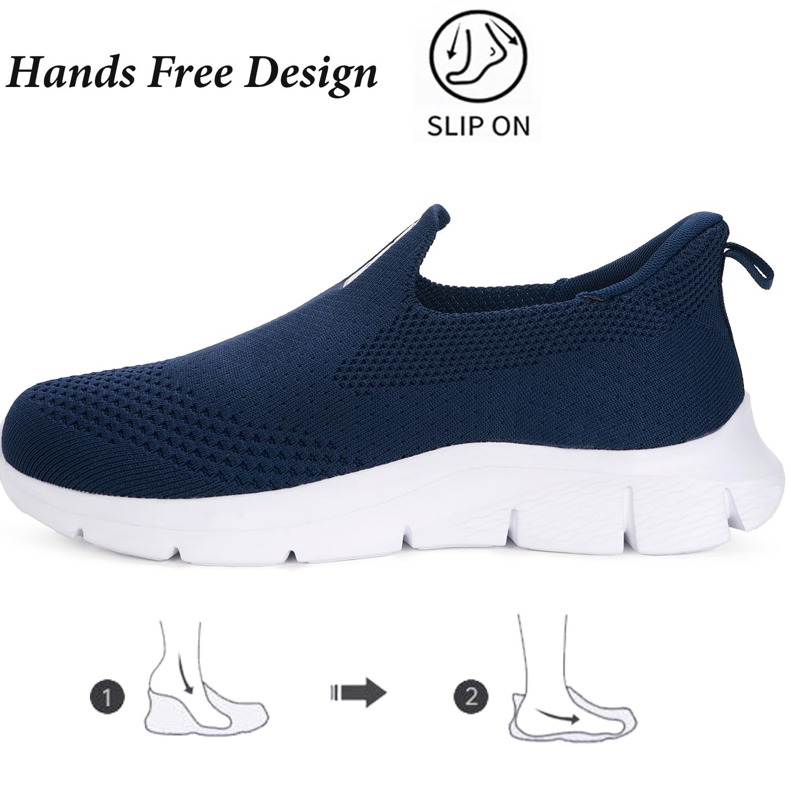Knit Sneaker Donna Uomo Slips in Scarpe da Camminata da Ginnastica Corsa Sportive Passeggio Casual e Comode 36-46