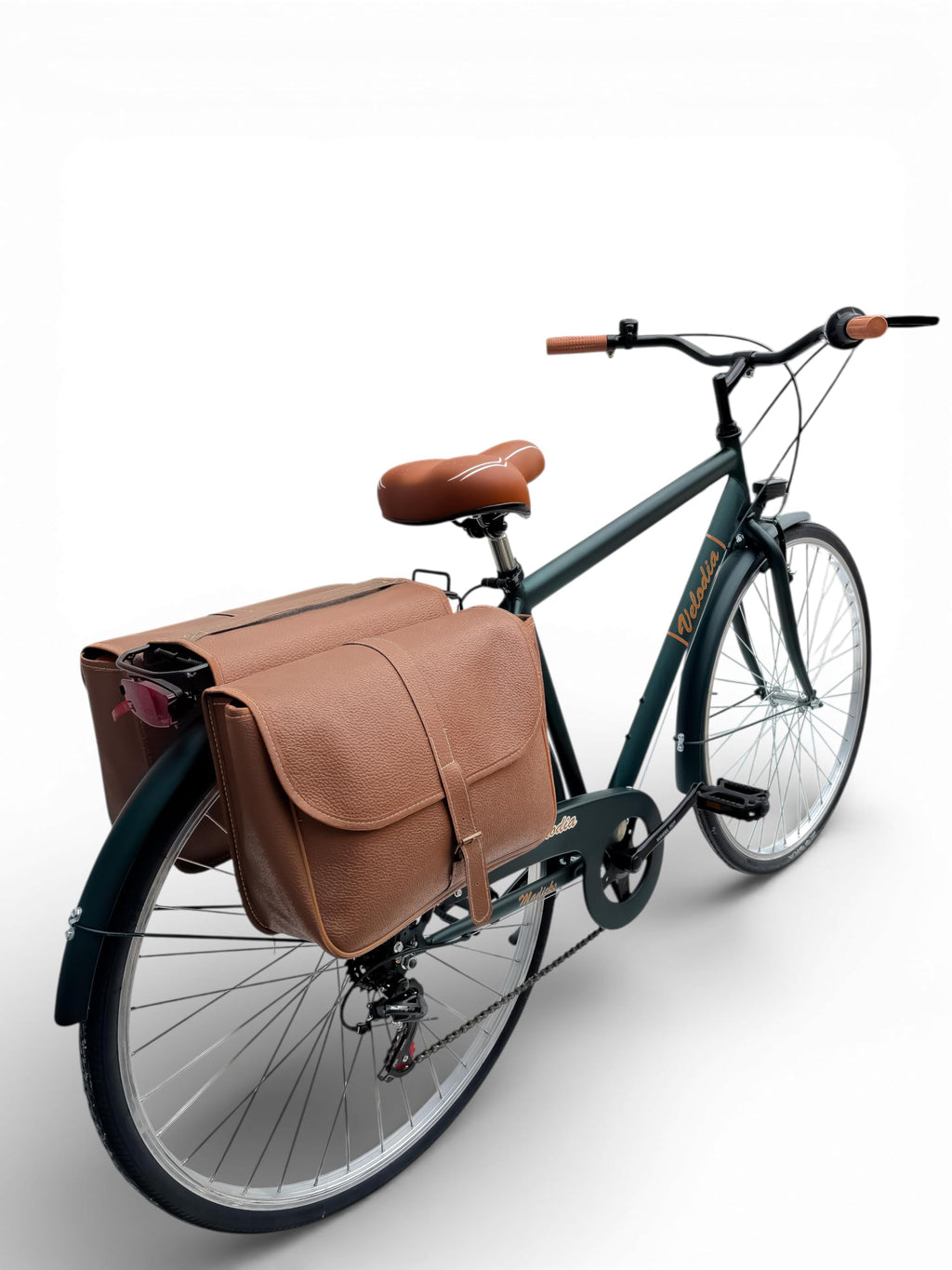 Bicicletta Uomo 28" Passeggio Verde Vintage Velodia Bici da Città con Cambio Shimano · Comoda e Robusta · Perfetta per Spostamenti Quotidiani e Tempo Libero · Stile Retrò