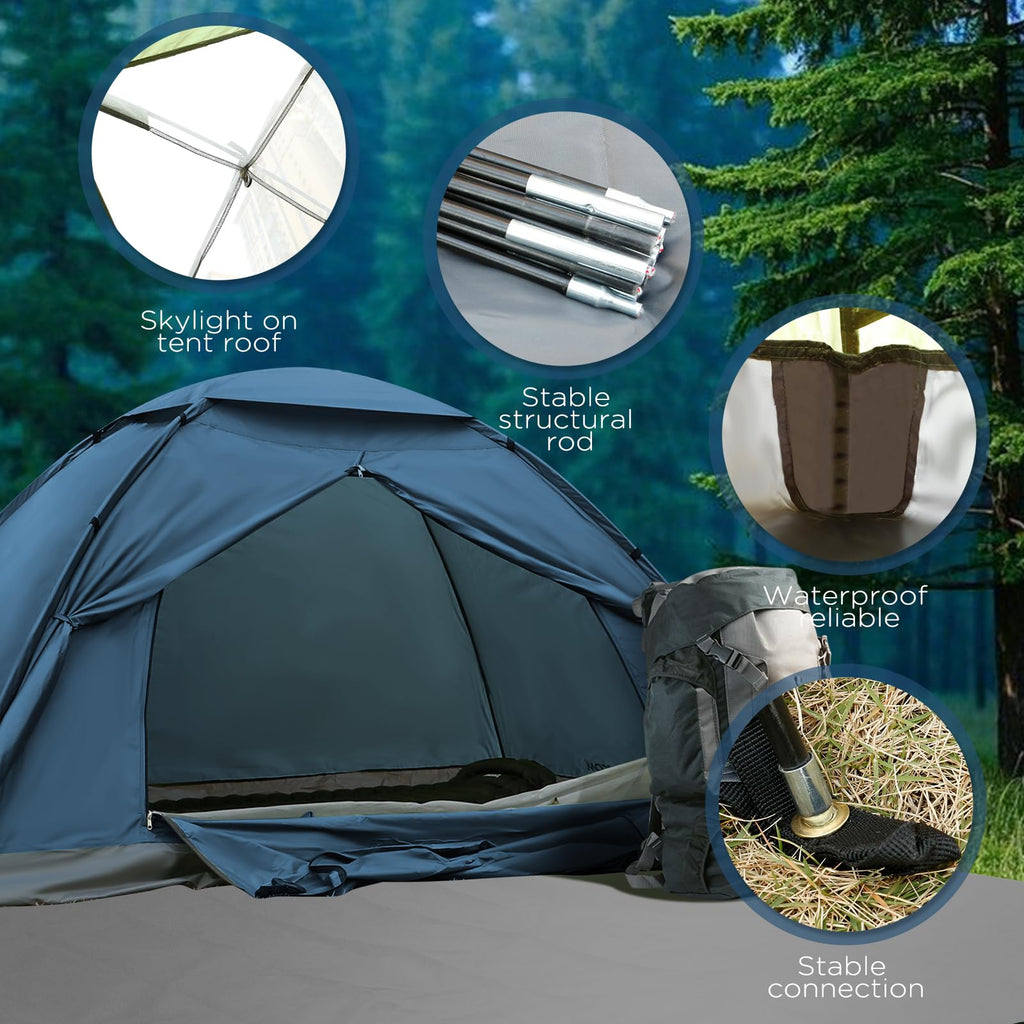 JAICOM Tenda da Campeggio per 1-4 Persone, Ultraleggera Impermeabile Tende igloo Tenda Campeggio per 3-4 Stagioni, Facile da installare, Ideale per Campeggio, Trekking, Spiaggia, Arrampicata