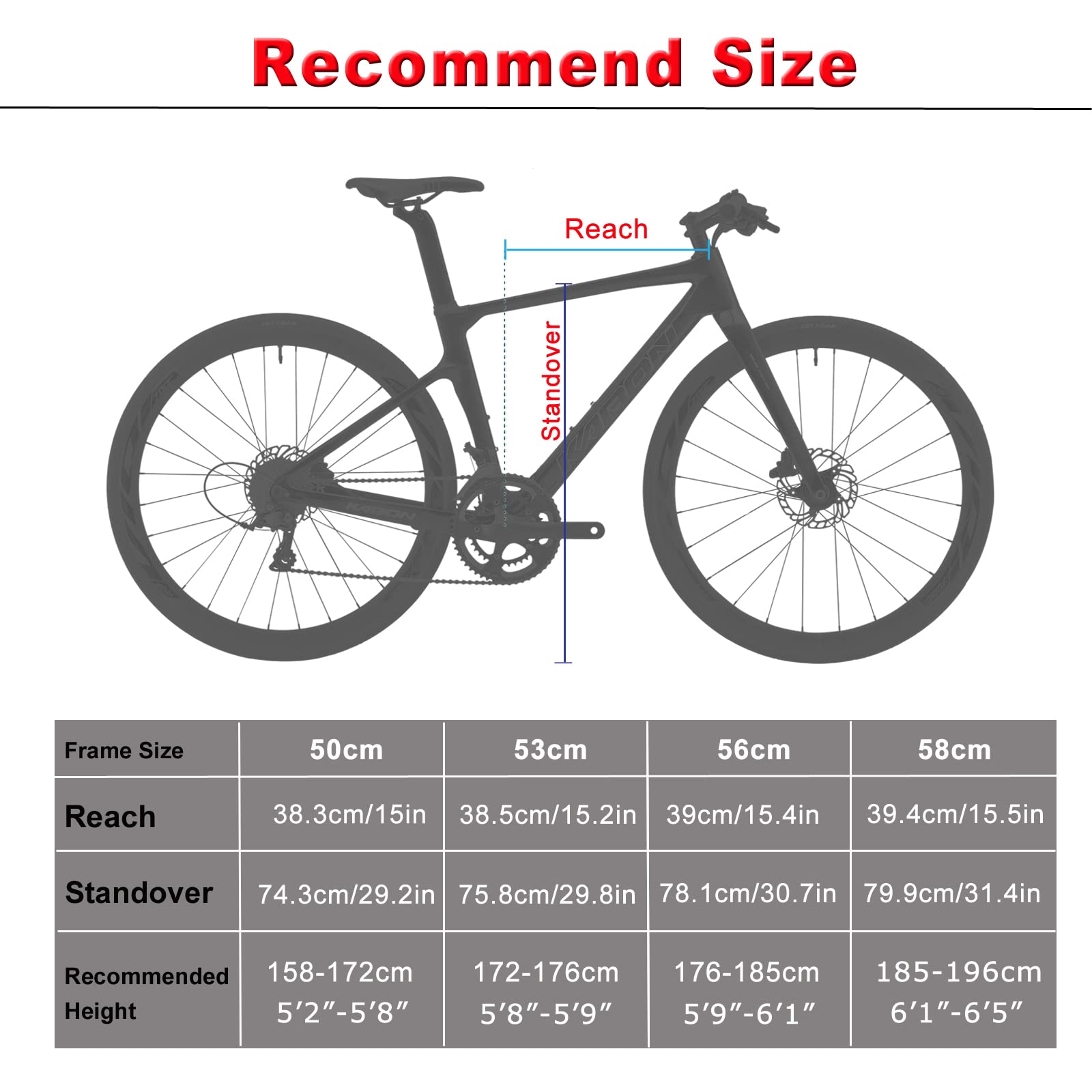 KABON Bici da corsa carbonio, 700C bici da strada T800 con 105 R7000 22 velocità Bicicletta da corsa con freno a disco per uomini e donna