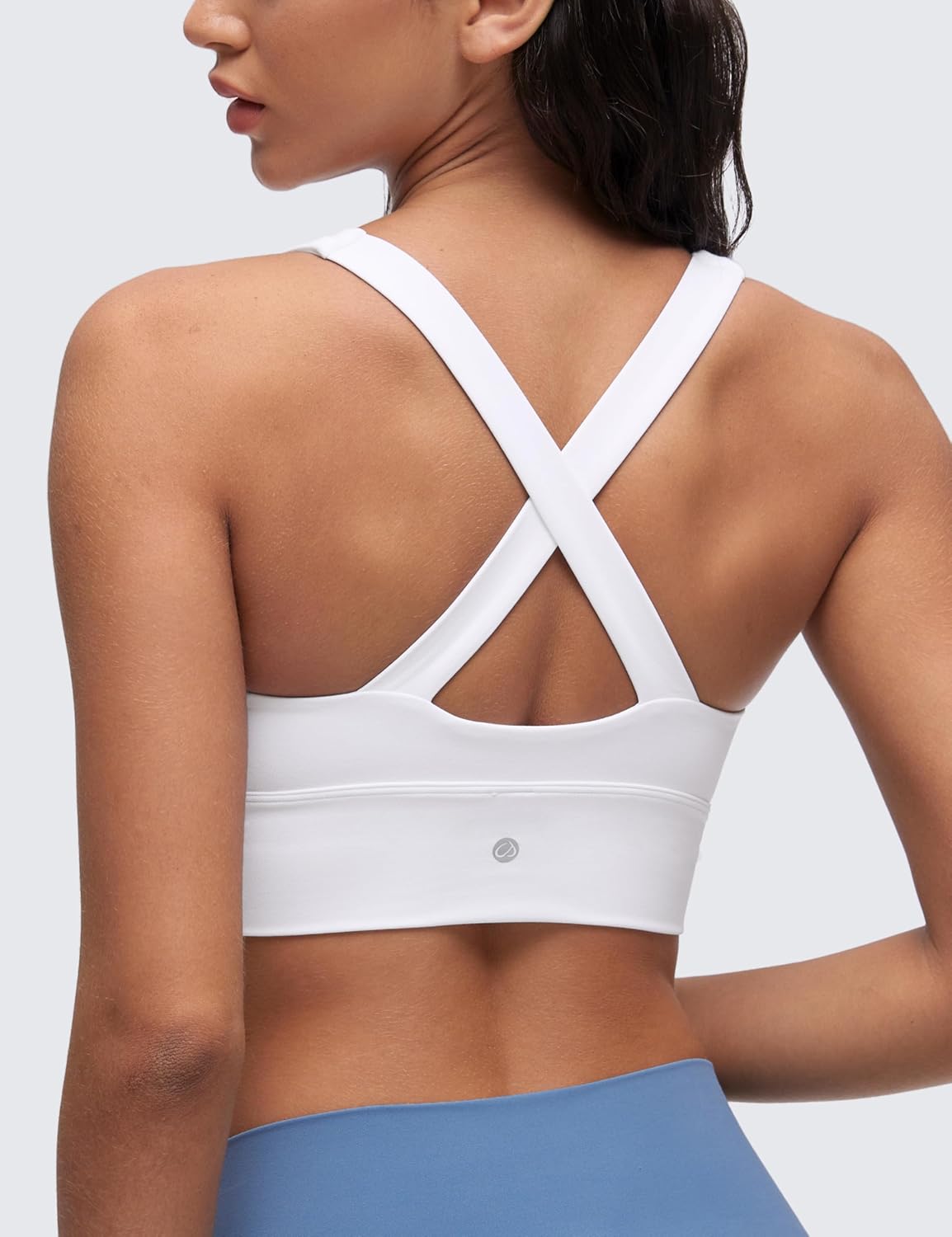 CRZ YOGA Butterluxe Donna Increspato Sport Reggiseni Collo a V Incrocio Schiena Yoga Canotta Tops