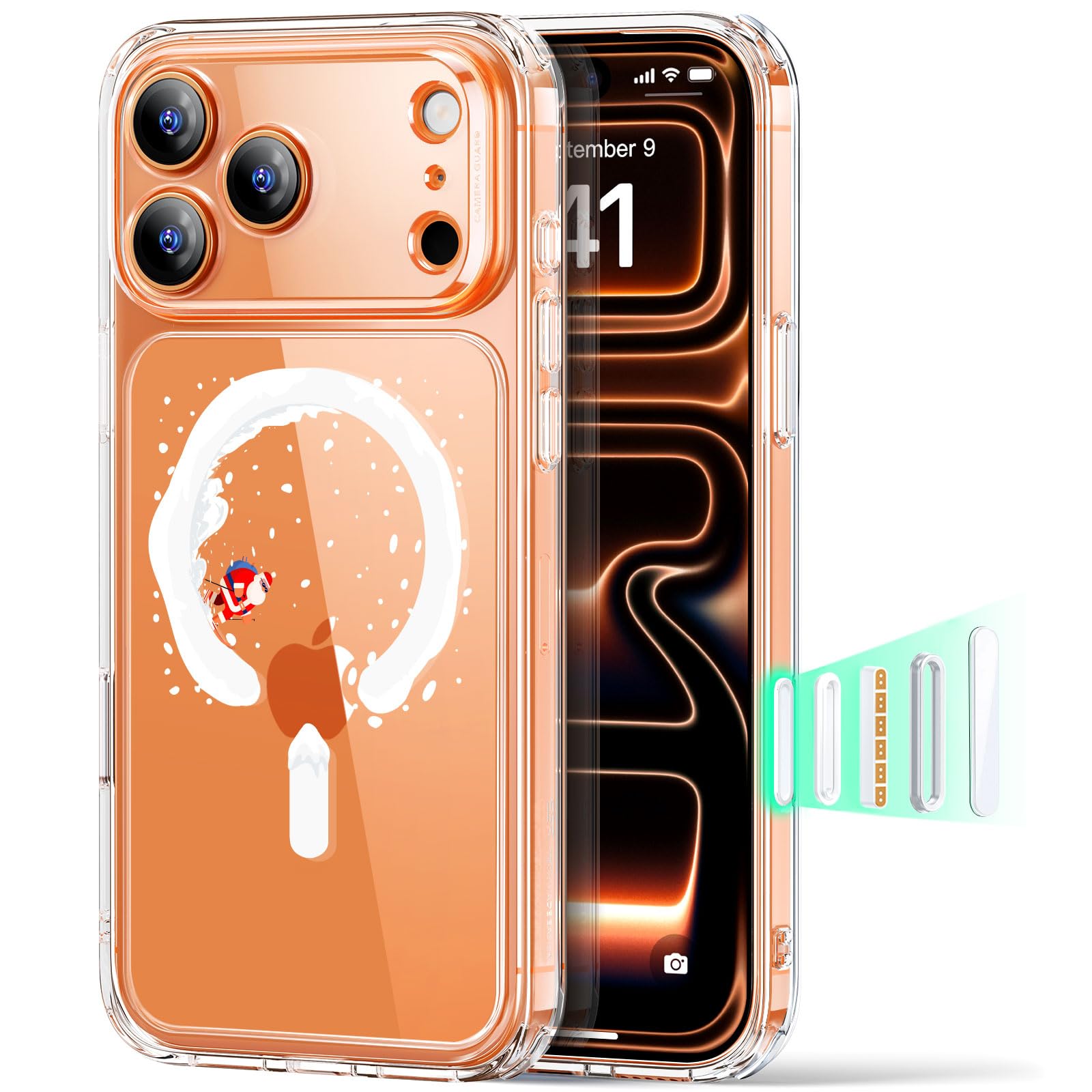 ESR Cover per iPhone 17 Pro Max, Custodia per controllo della fotocamera, Compatibile con MagSafe, Protezione antiurto di livello militare, Angoli Air Guard ammortizzanti, Trasparente