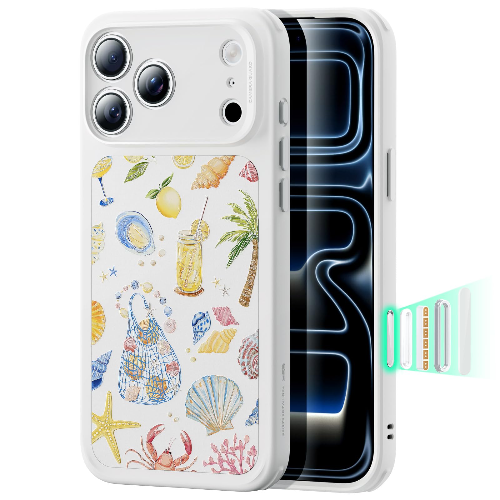 ESR Cover per iPhone 17 Pro Max, Custodia per controllo della fotocamera, Compatibile con MagSafe, Protezione antiurto di livello militare, Angoli Air Guard ammortizzanti, Trasparente