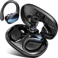 Cuffie Bluetooth 5.4 Sport, Auricolari Bluetooth 75 Ore HiFi Stereo,Cuffie Wireless Impermeabili IPX8,4 ENC Cancellazione Rumore Mic,Con Display a LED, Headphones Per Corsa e Sport Estremi, USB-C