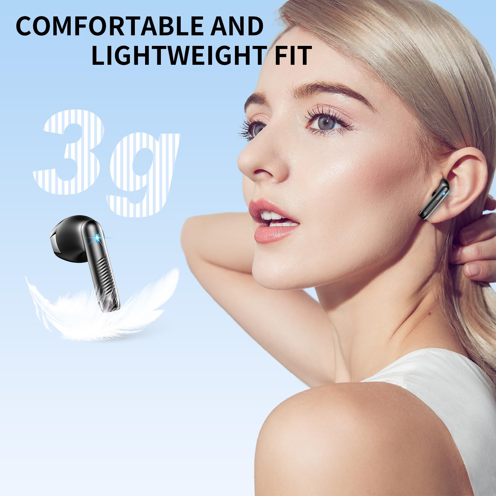 2026 Cuffie Bluetooth Auricolari Bluetooth 5.4, Cuffie Wireless con 4 ENC Cancellazione Rumore Mic, Cuffie in Ear 40 Ore di Riproduzione, Cuffie Senza Filo HiFi Stereo IP7 Impermeabili per iOS/Android