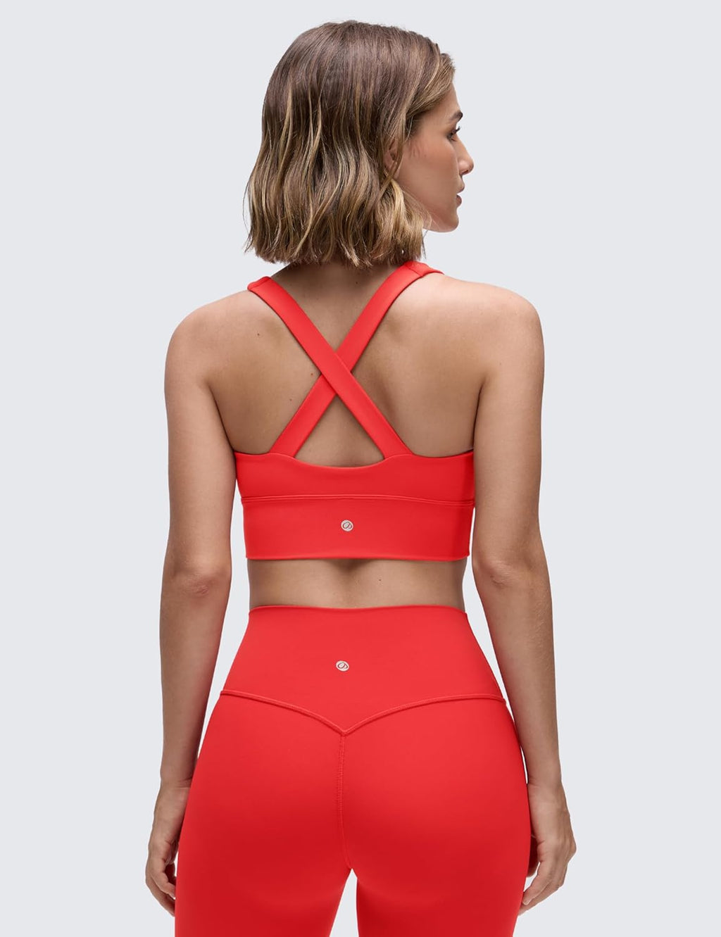 CRZ YOGA Butterluxe Donna Increspato Sport Reggiseni Collo a V Incrocio Schiena Yoga Canotta Tops