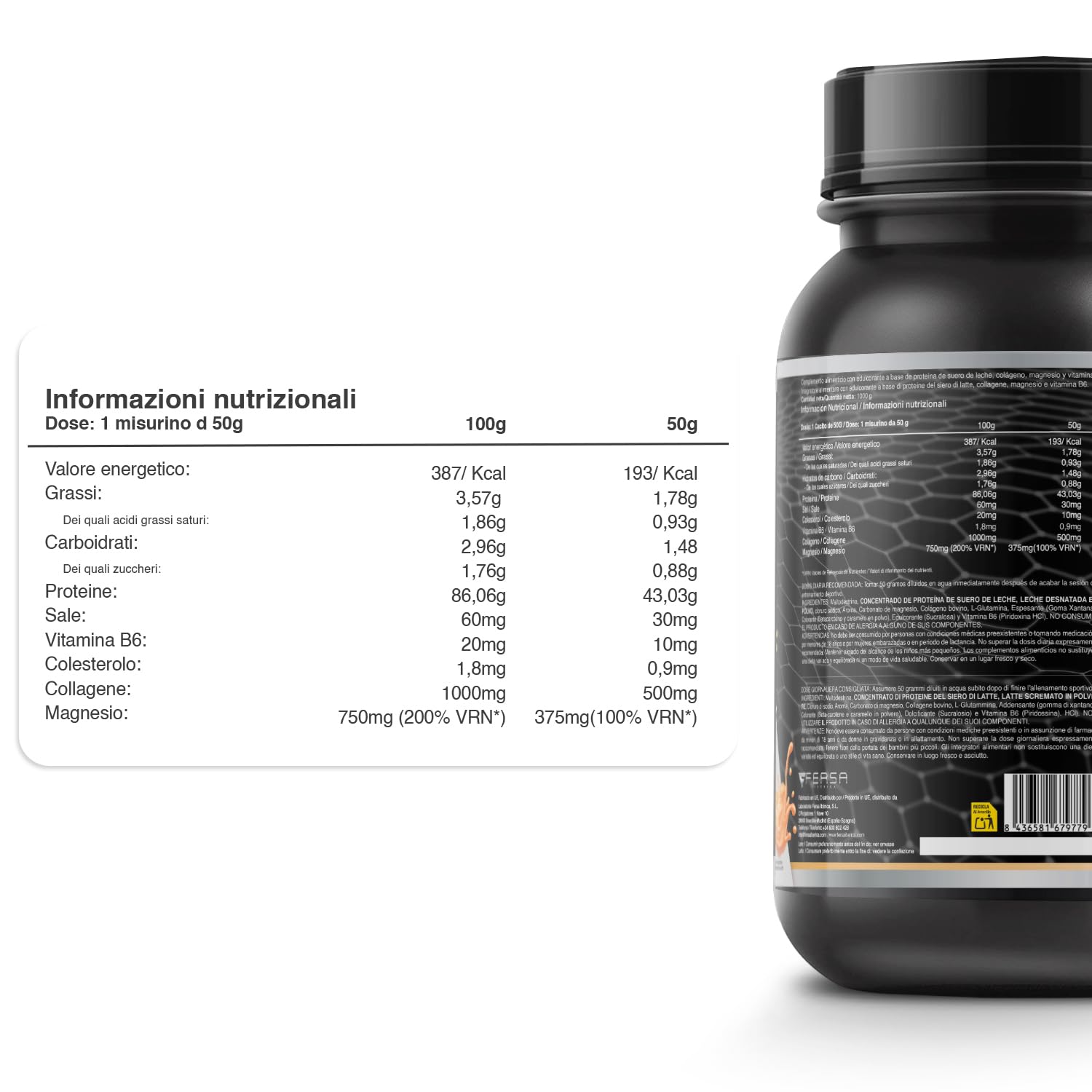 Whey Protein | Proteina Whey pura con Collagene + Magnesio | Migliora i tuoi allenamenti | Protegge e aumenta la massa muscolare | 1000g di proteina (Cioccolato)