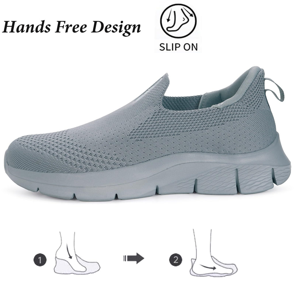 Knit Sneaker Donna Uomo Slips in Scarpe da Camminata da Ginnastica Corsa Sportive Passeggio Casual e Comode 36-46