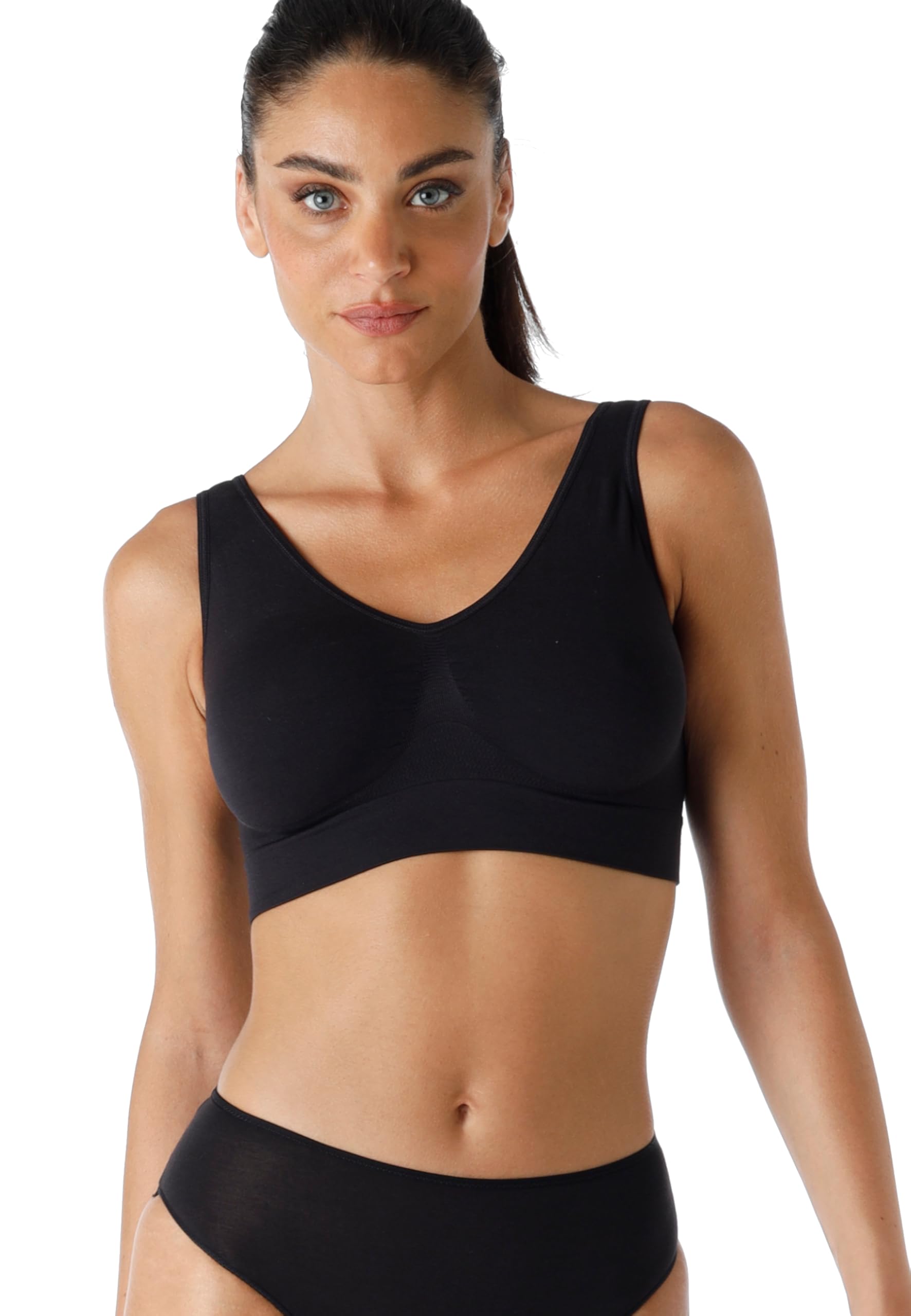 Lovable Reggiseno Senza Ferretto Invisibile | Brassière, Top Sportivo, Sport Yoga in Microfibra Senza Cuciture | Seamless | Active Comfort Donna