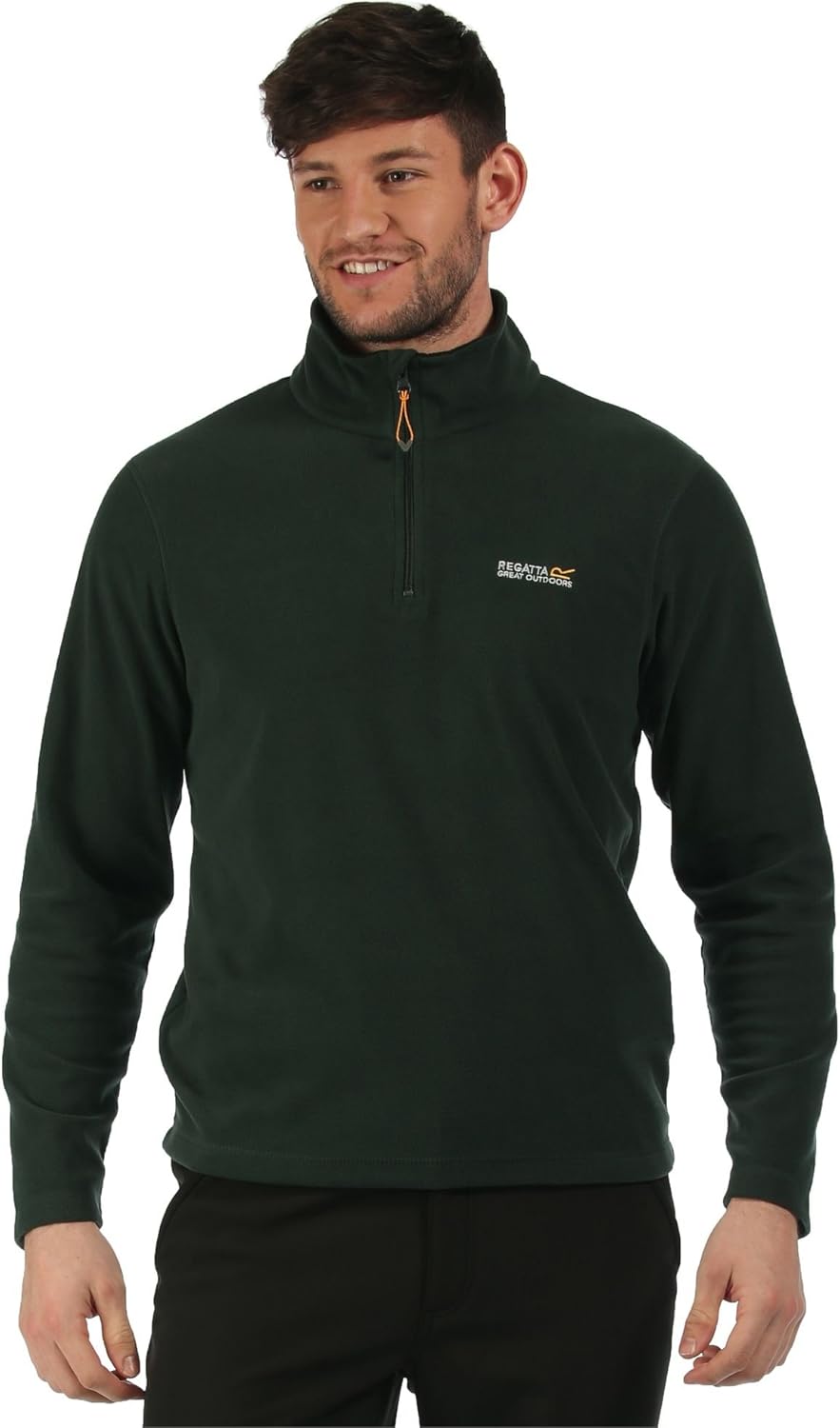 Regatta Uomo Felpa con Zip in Pile Thompson, Black