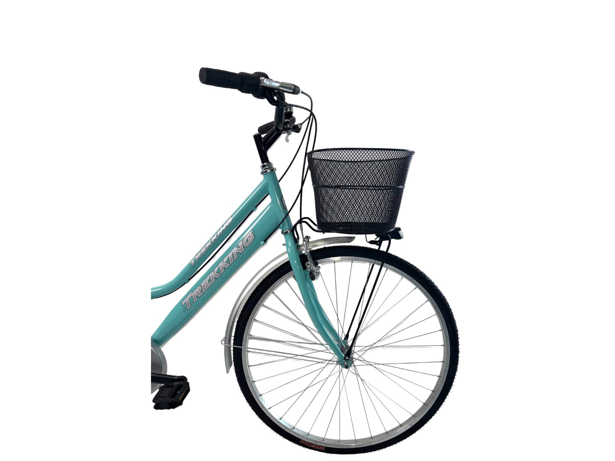 MADICKS Bicicletta Donna da Passeggio Olanda Misura 28 Bici da città Vintage retrò con Cestino Tiffany Turchese Con Cambio