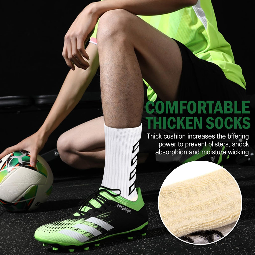 Calze Calcio Antiscivolo Uomo 37-45 Calze Antiscivolo Calcio Anti Vesciche Addensare Cotone Calzini Sportivi Donna Traspirante Calzini Grip Calcio per Ciclismo Trekking