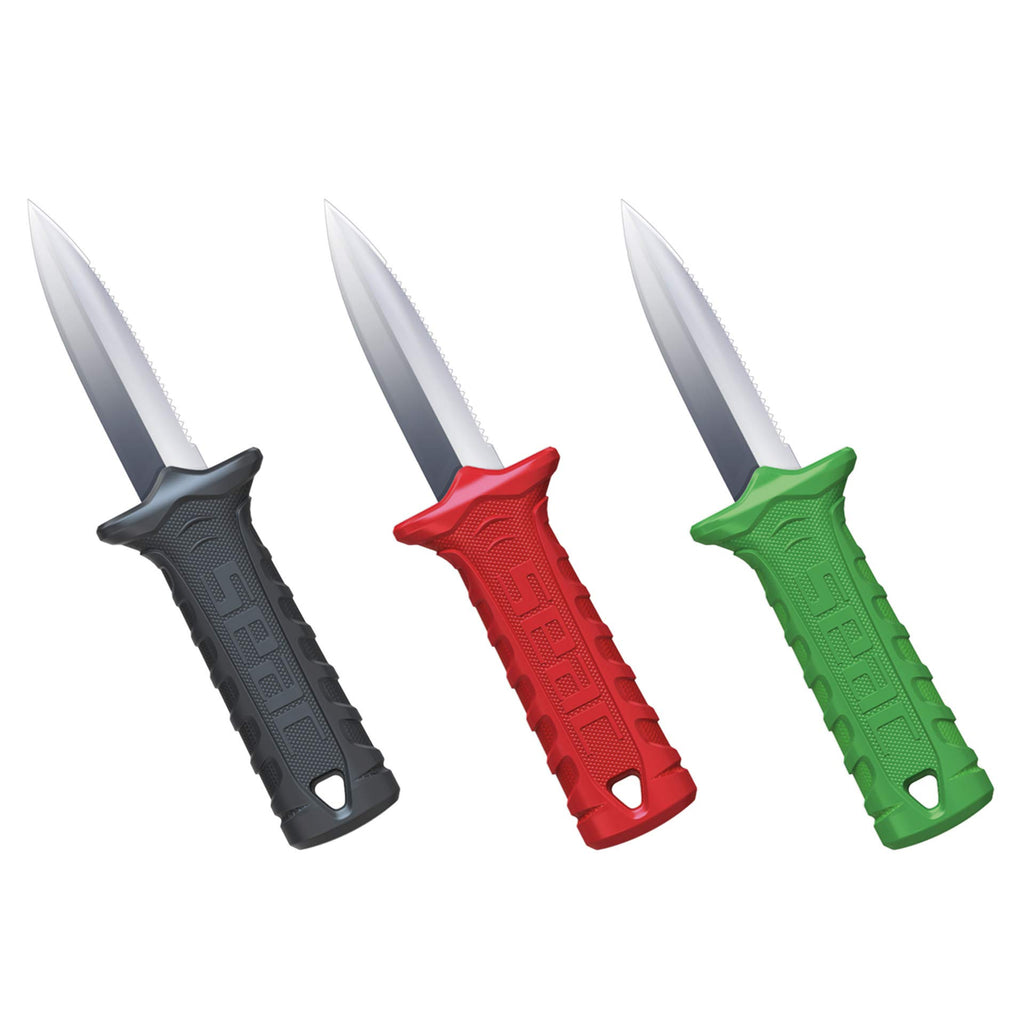 SEAC Samurai Coltello Sub per Pesca in Apnea e Immersione Subacquea, Pugnale Subacqueo con Fascia in Velcro Unisex Adulto