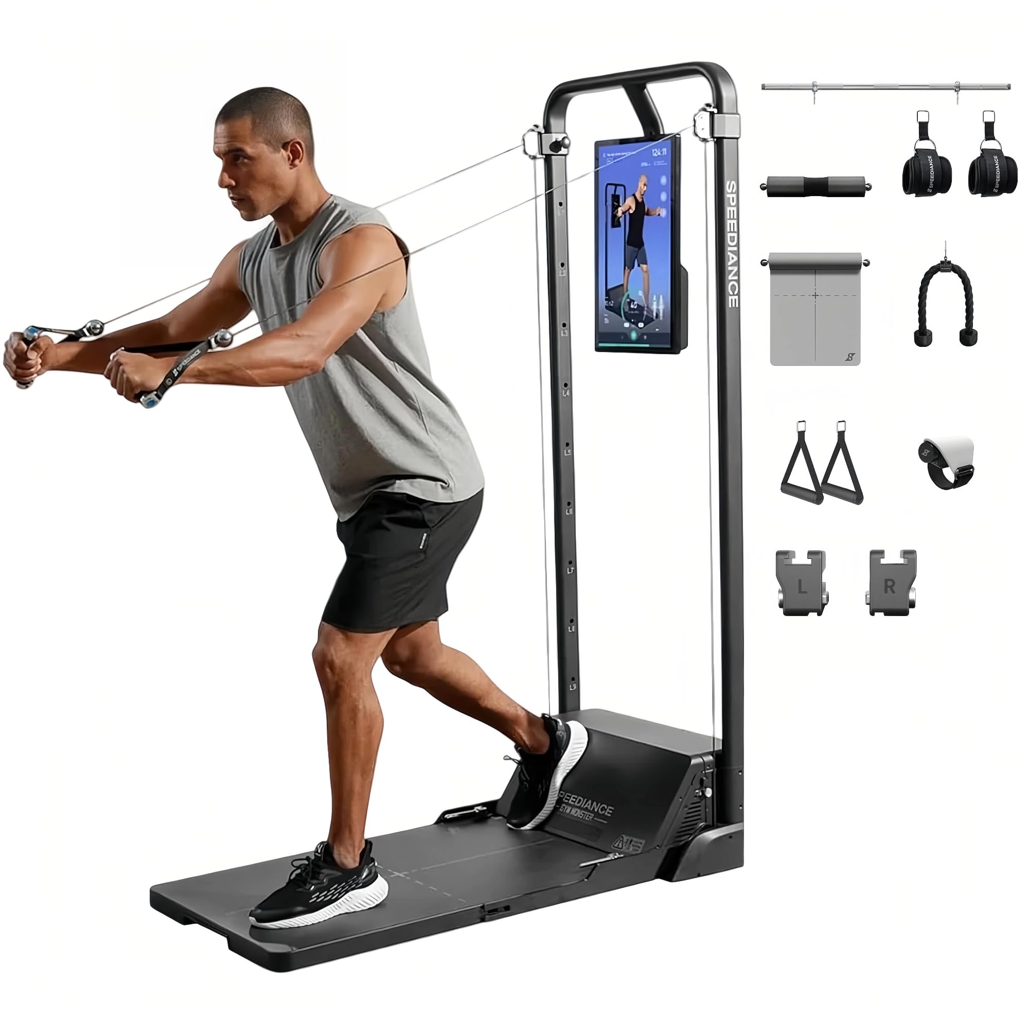 Speediance Stazione di allenamento intelligente all-in-one, dispositivo di allenamento di resistenza totale del corpo, macchina per l’allenamento della forza