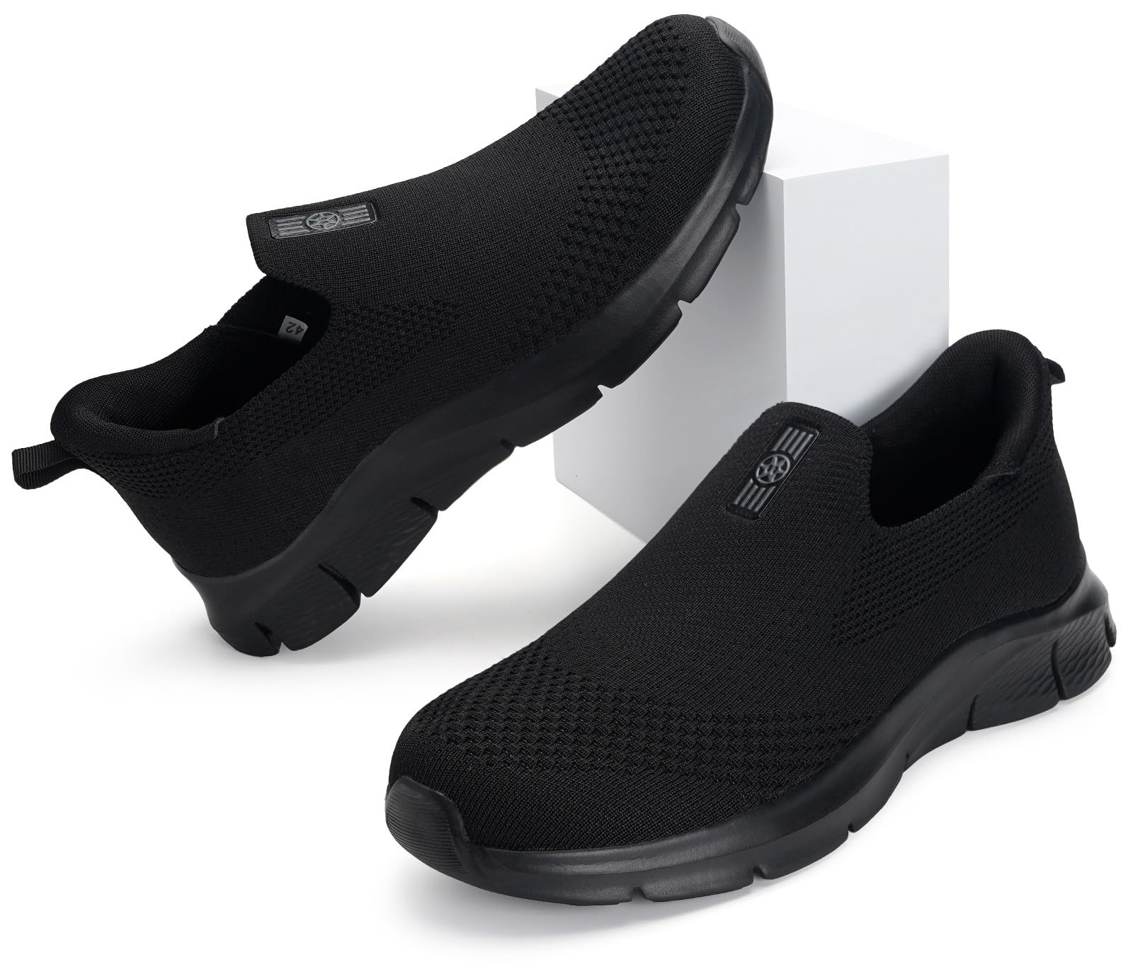 Knit Sneaker Donna Uomo Slips in Scarpe da Camminata da Ginnastica Corsa Sportive Passeggio Casual e Comode 36-46