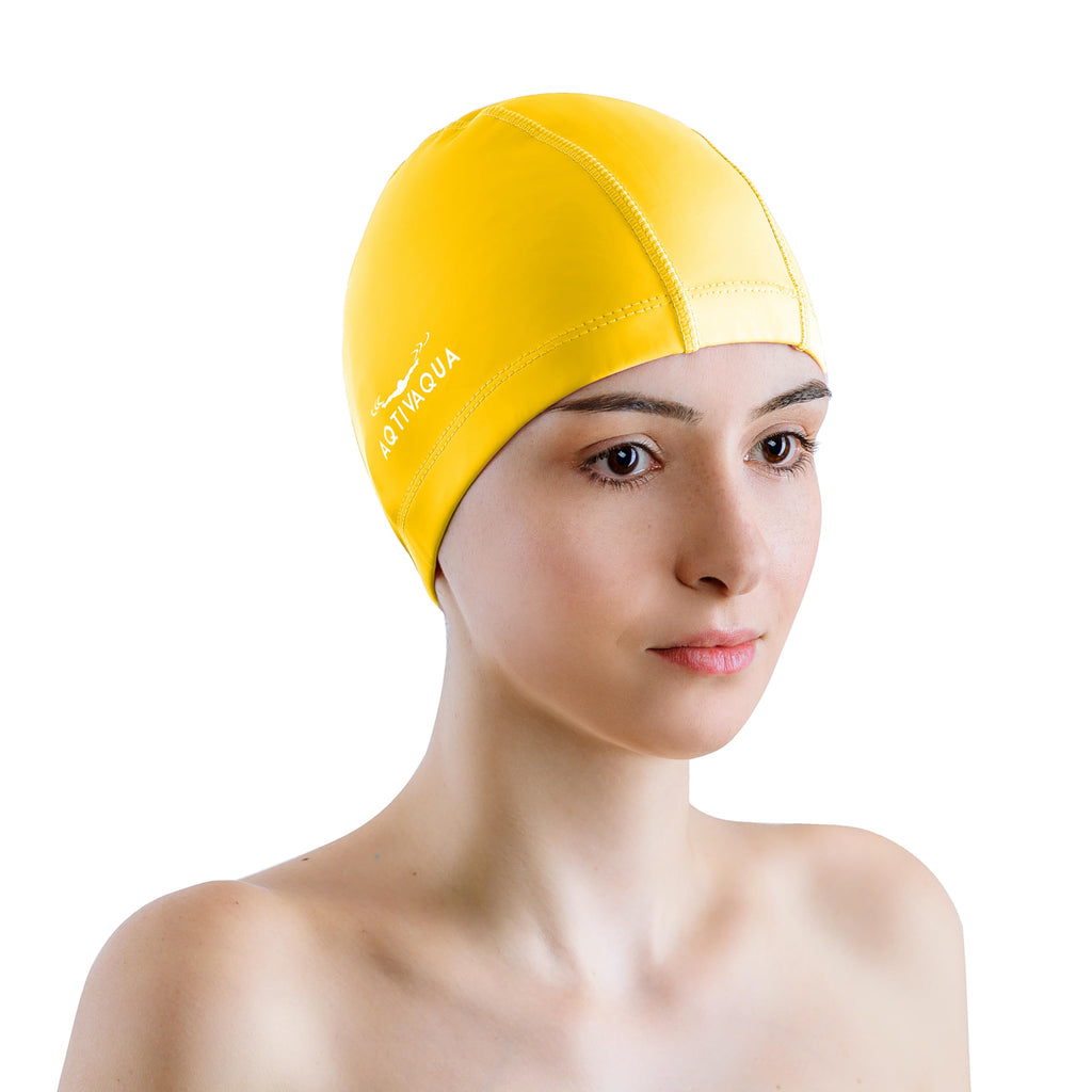 AqtivAqua Cuffia Piscina Uomo, Donna e Bambini — Morbida ed Elastica in Spandex con Rivestimento Protettivo — Ideale per l'Uso in Piscina