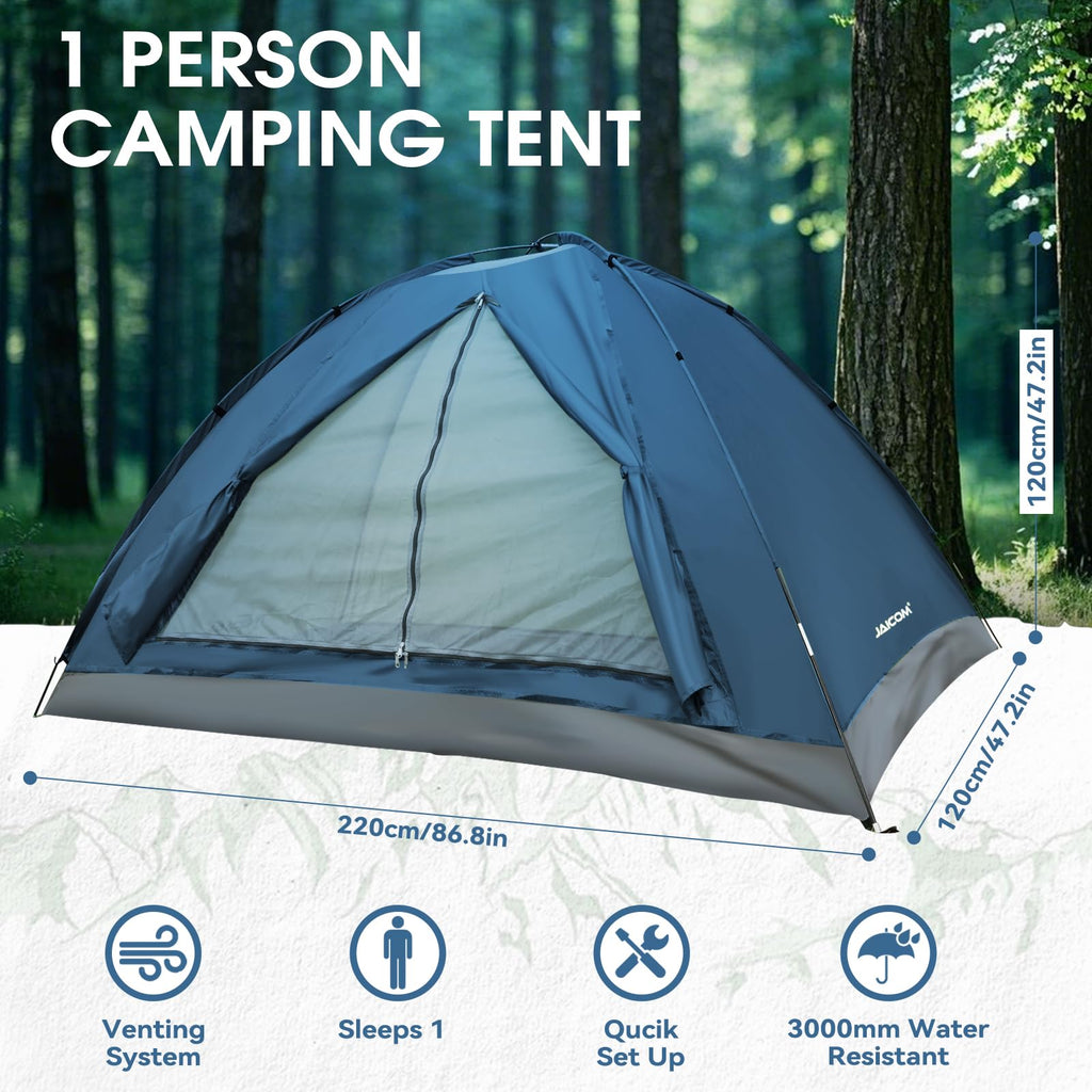 JAICOM Tenda da Campeggio per 1-4 Persone, Ultraleggera Impermeabile Tende igloo Tenda Campeggio per 3-4 Stagioni, Facile da installare, Ideale per Campeggio, Trekking, Spiaggia, Arrampicata