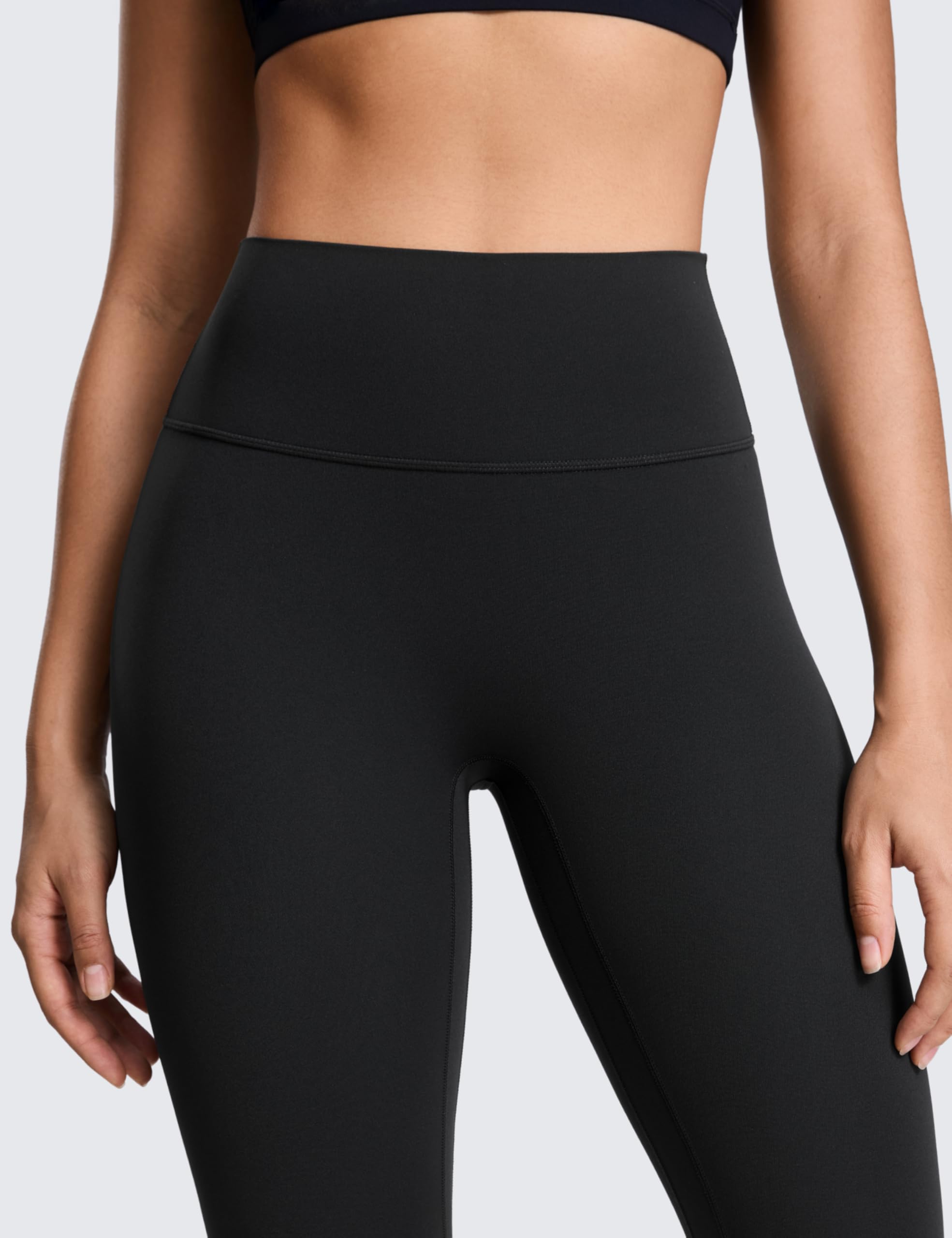 CRZ YOGA SculptAir No Frontale Cucitura Yoga Leggings 64cm - Alto Sciancrato Donna Allenamento Pantaloni