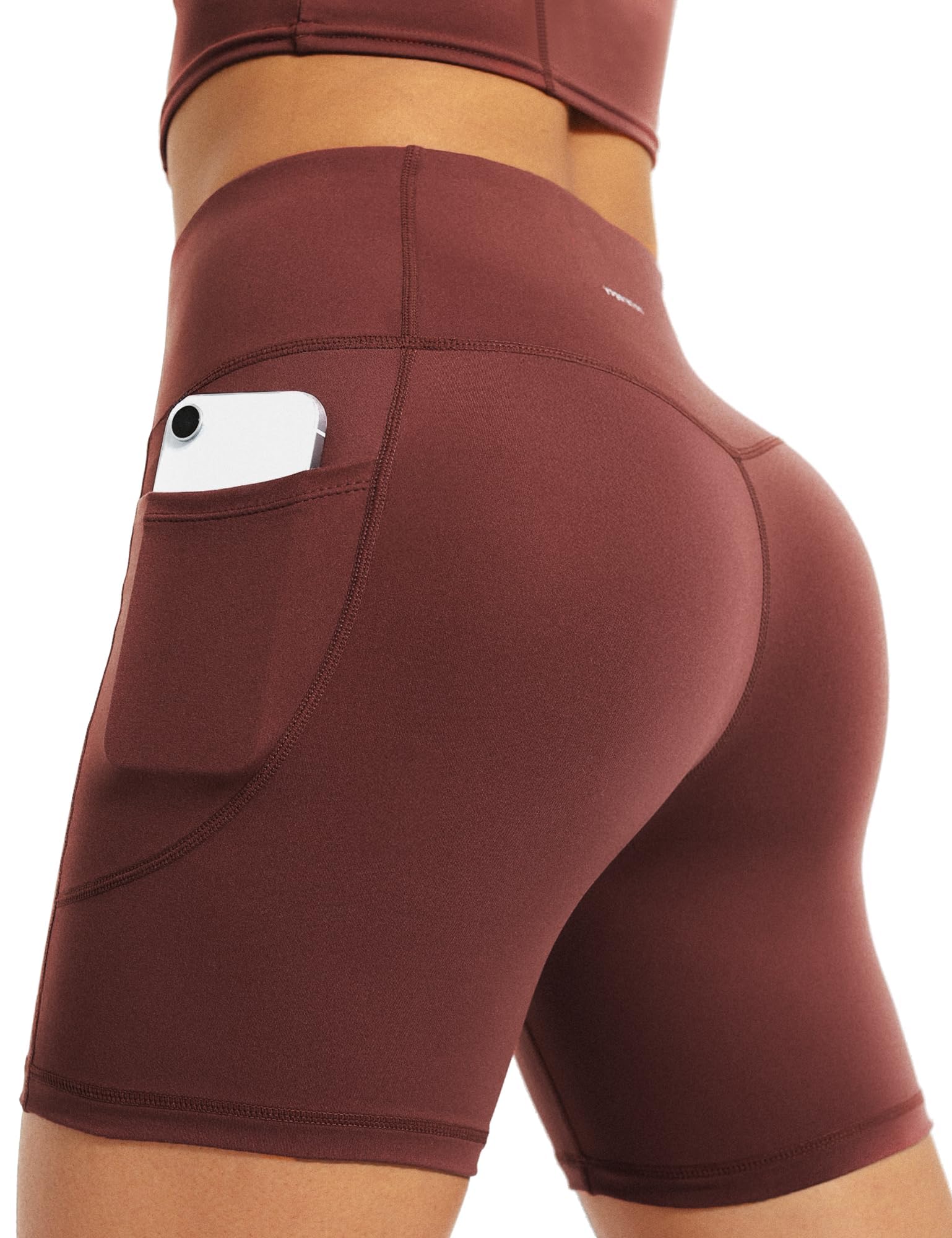 Yogaration Pantaloncini Palestra Donna, Shorts Sportivi Vita Alta con Tasche, Leggins Corti Push up Senza Cuciture per Yoga Fitness Gym Sport Estivi
