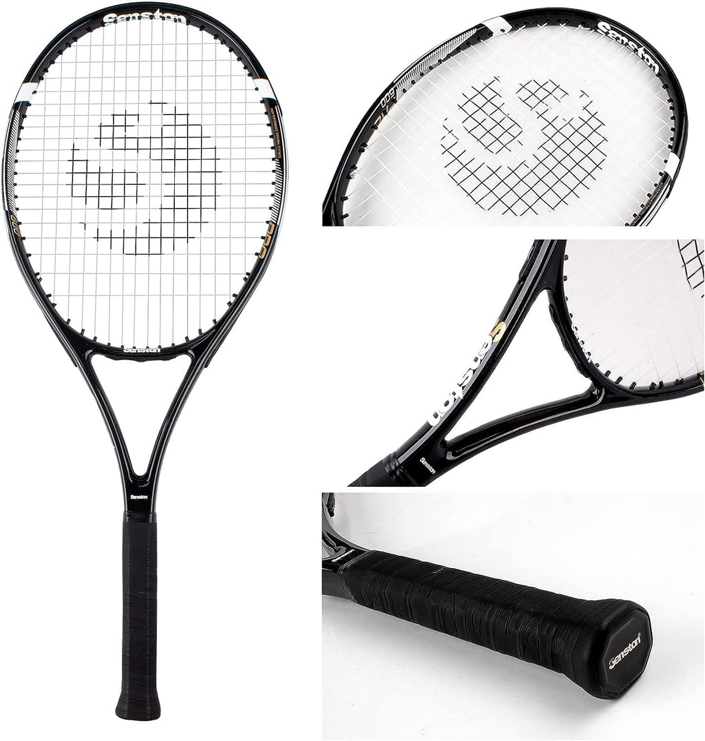 Senston Racchette da Tennis Professionali da 27" (68,5 cm), per 2 Giocatori, con copertura, overgrip da tennis, smorzatore di vibrazioni