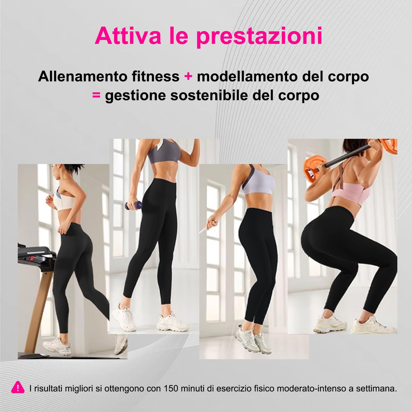 Deedlite Leggins Anticellulite Donna, Leggings 3D Modellanti a Compressione Graduata, Pantacollant Sportivi per Yoga e Uso Quotidiano
