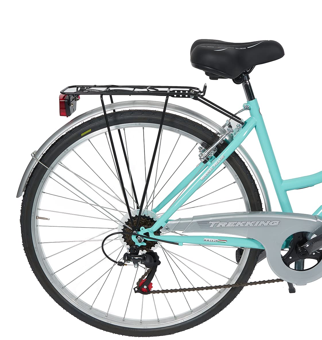 MADICKS Bicicletta Donna da Passeggio Olanda Misura 28 Bici da città Vintage retrò con Cestino Tiffany Turchese Con Cambio