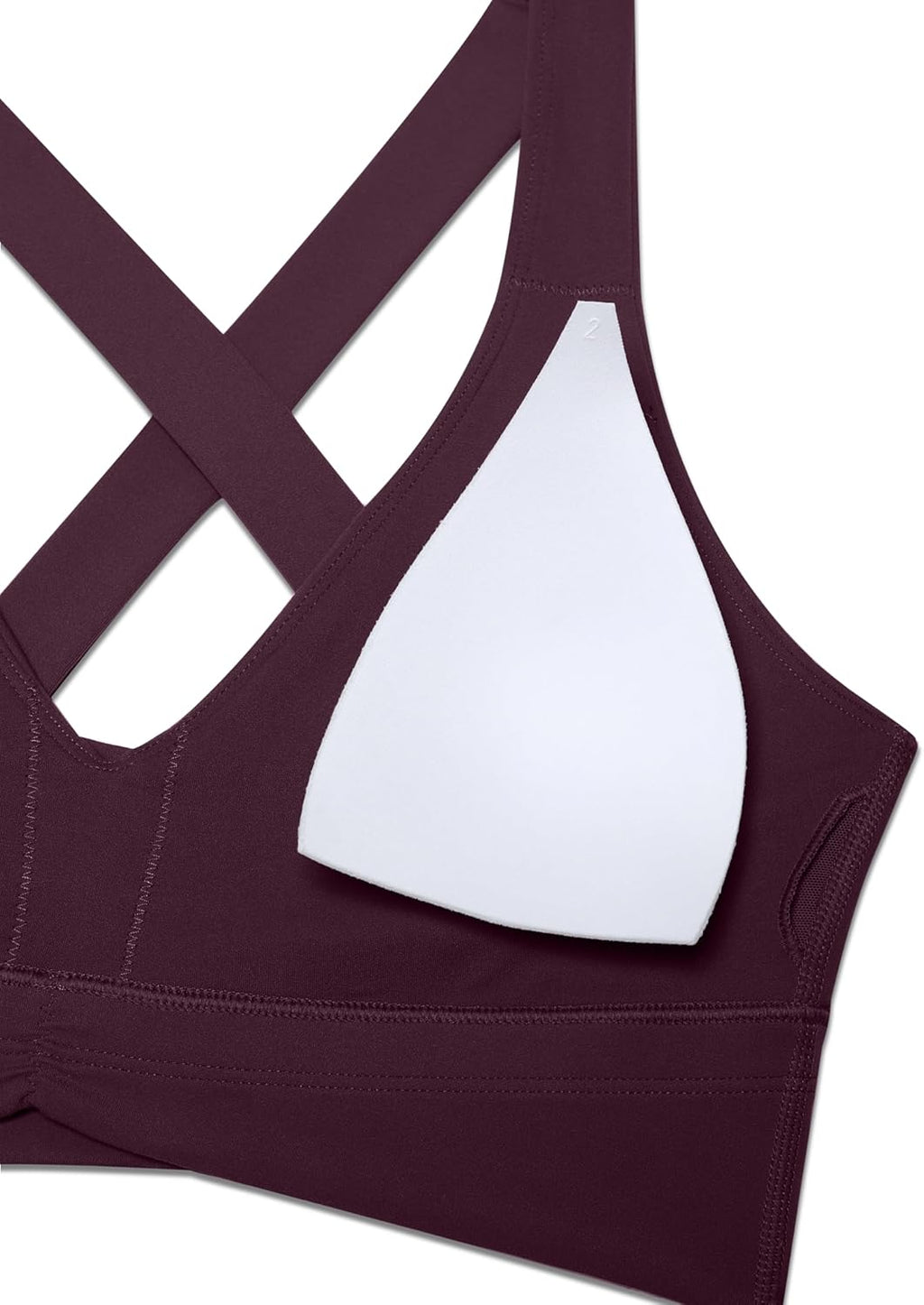CRZ YOGA Butterluxe Donna Increspato Sport Reggiseni Collo a V Incrocio Schiena Yoga Canotta Tops