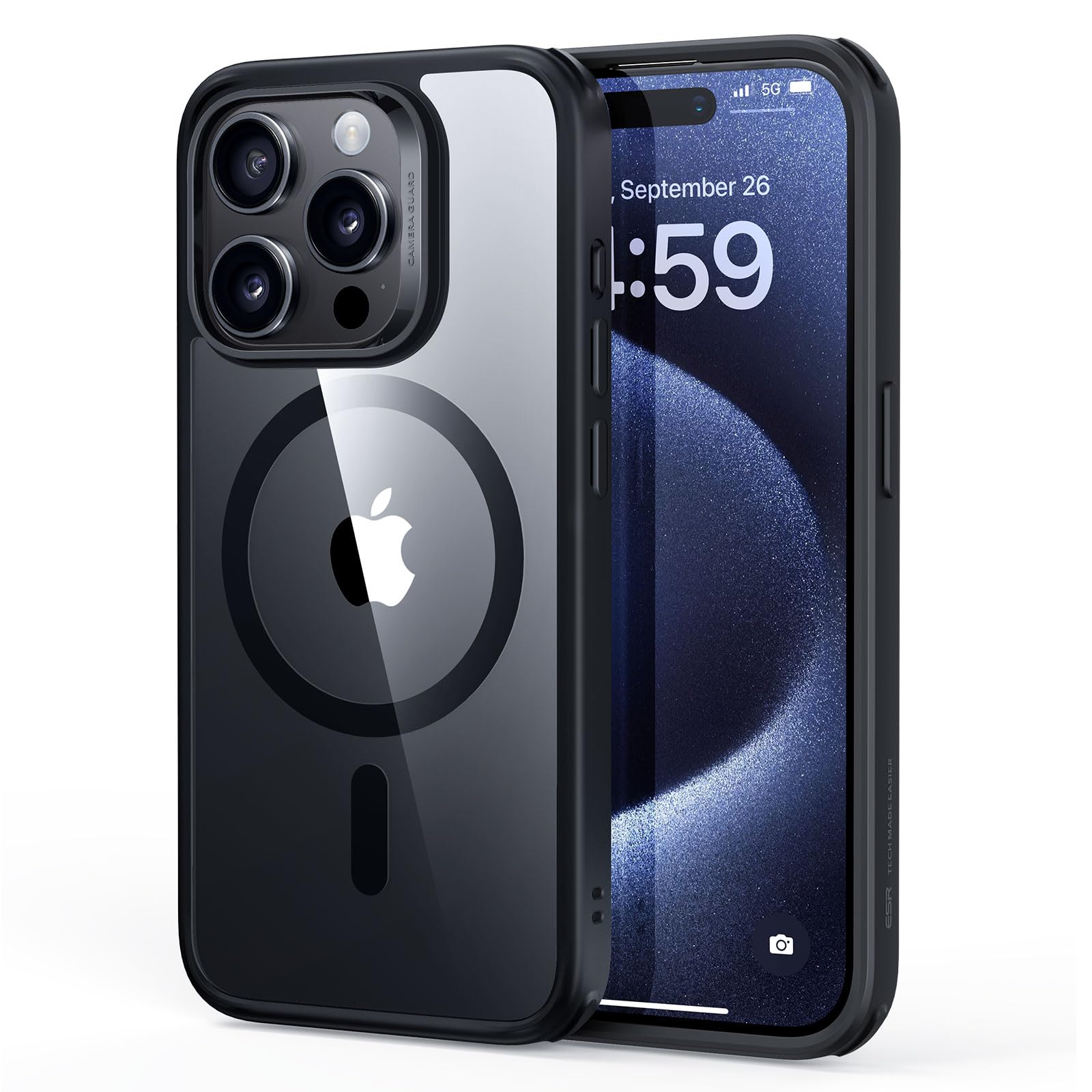 ESR Cover per iPhone 17 Pro Max, Custodia per controllo della fotocamera, Compatibile con MagSafe, Protezione antiurto di livello militare, Angoli Air Guard ammortizzanti, Trasparente