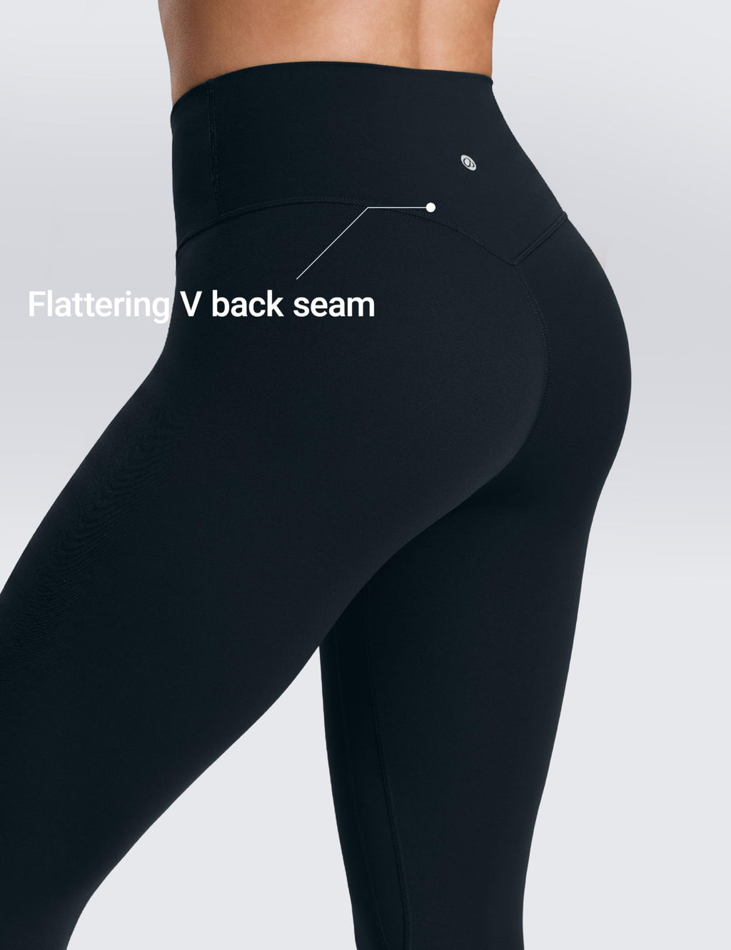 CRZ YOGA SculptAir No Frontale Cucitura Yoga Leggings 64cm - Alto Sciancrato Donna Allenamento Pantaloni