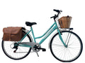MADICKS Bicicletta Donna da Passeggio Olanda Misura 28 Bici da città Vintage retrò con Cestino Tiffany Turchese Con Cambio