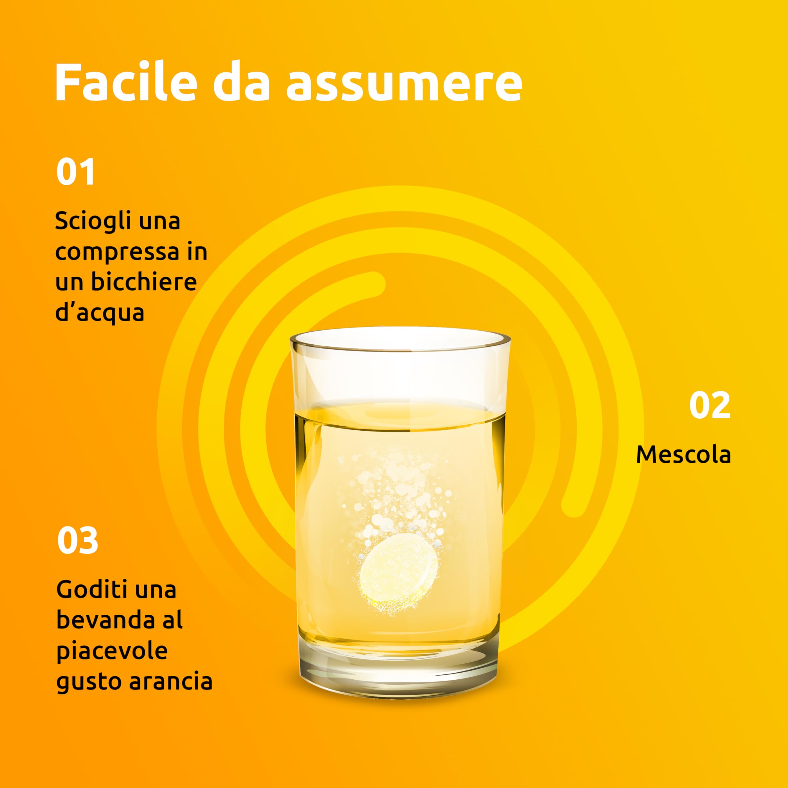 Supradyn Ricarica Multivitaminico Completo Vitamine e Minerali per Adulti, Integratore Vitamine A, B, C, D3, E, K, Magnesio, Calcio, Zinco, Selenio e Q10, Gusto Arancia 60 Compresse Effervescenti