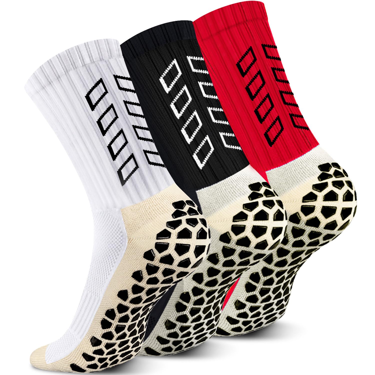 Calze Calcio Antiscivolo Uomo 37-45 Calze Antiscivolo Calcio Anti Vesciche Addensare Cotone Calzini Sportivi Donna Traspirante Calzini Grip Calcio per Ciclismo Trekking