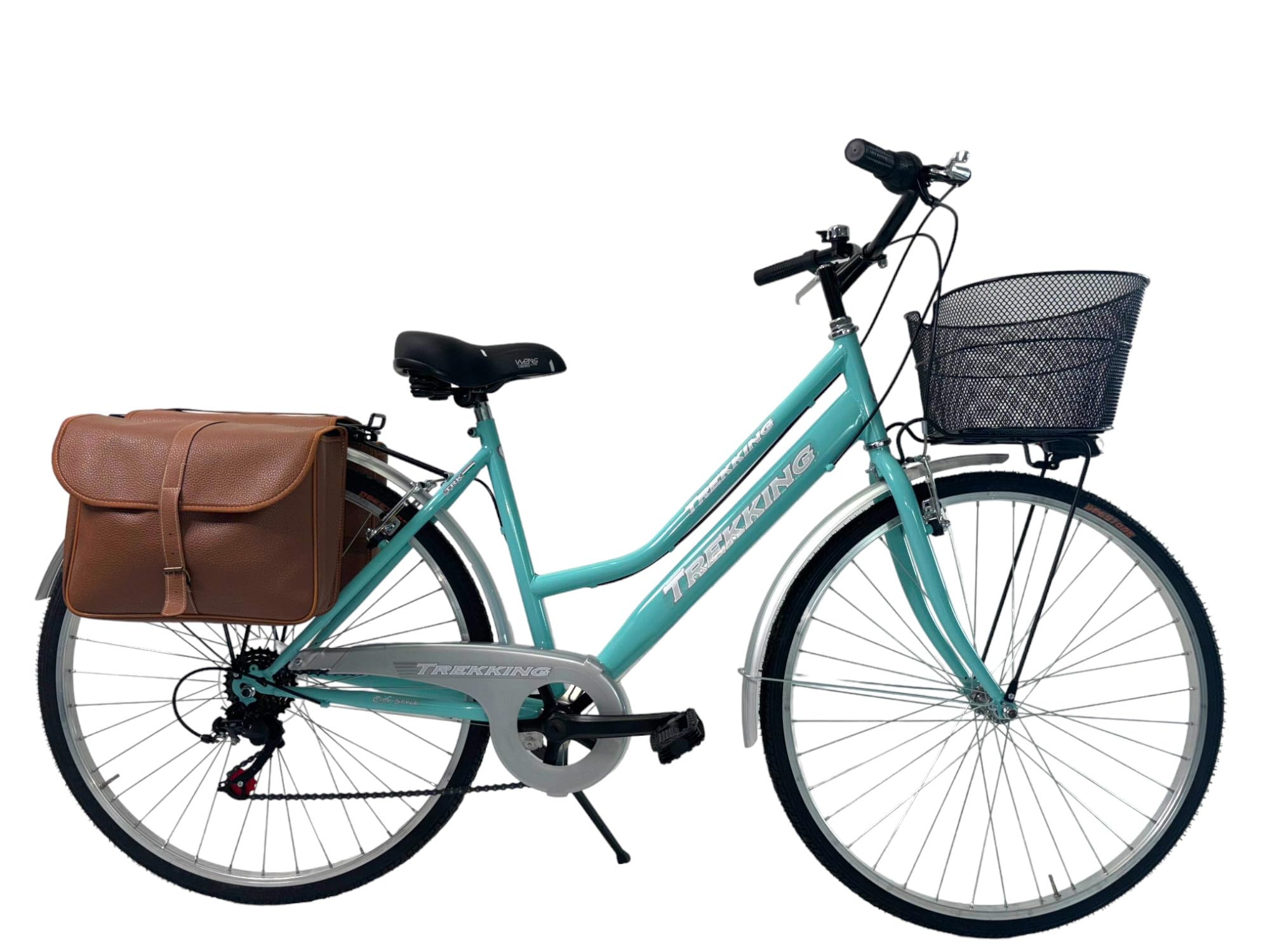 MADICKS Bicicletta Donna da Passeggio Olanda Misura 28 Bici da città Vintage retrò con Cestino Tiffany Turchese Con Cambio