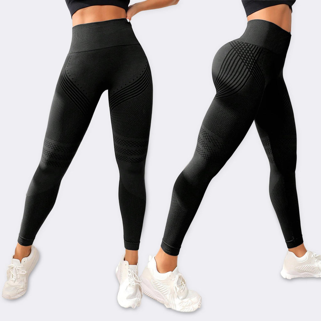 Leggins Anticellulite Donna, Leggings Sportivi Lunghi Compressione Push Up Glutei, Vita Alta Opachi Yoga Pilates Fitness