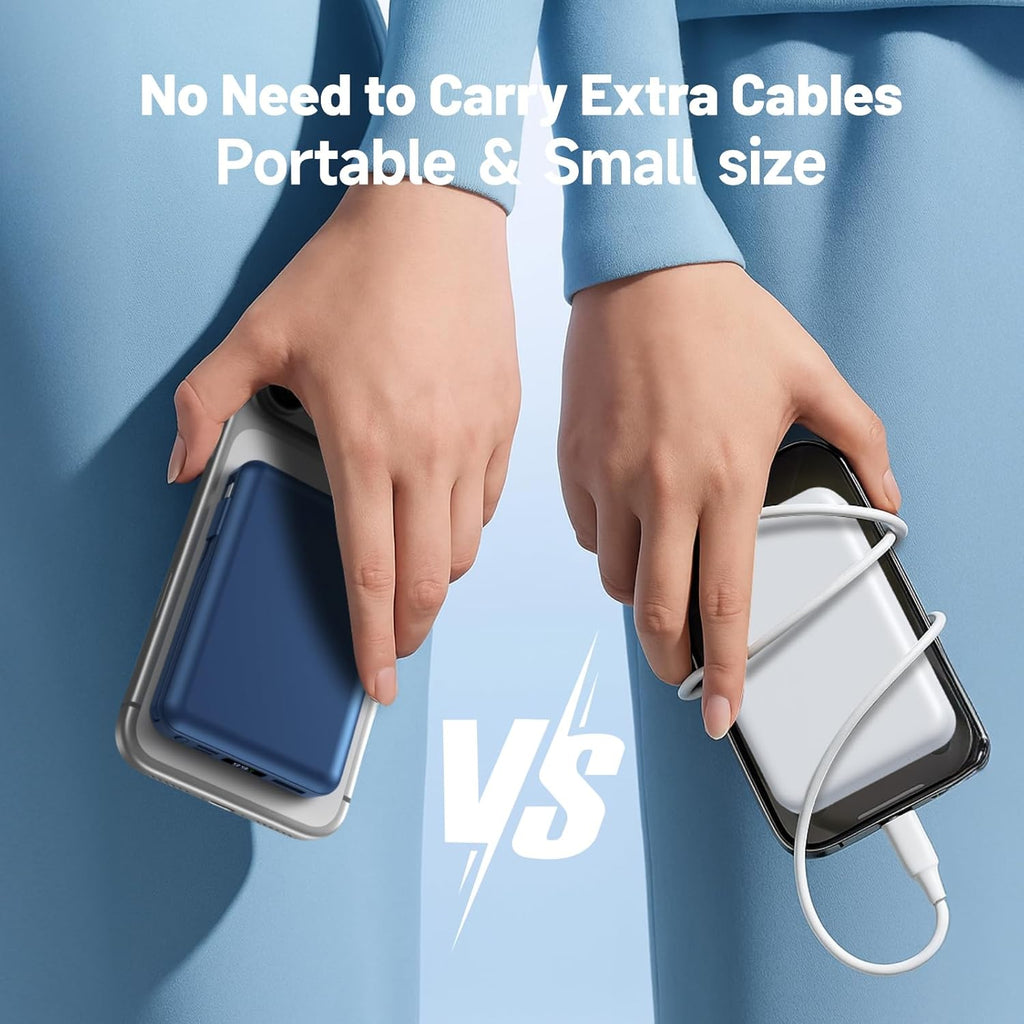 per Magsafe Powerbank 10000mAh, Caricatore Portatile Magnetico Wireless 20W, Ricarica Rapida con Display LED e cavo di ricarica USB-Cper iPhone 17/16/15/14/13/12 Pro/Pro Max/Plus(Blu)