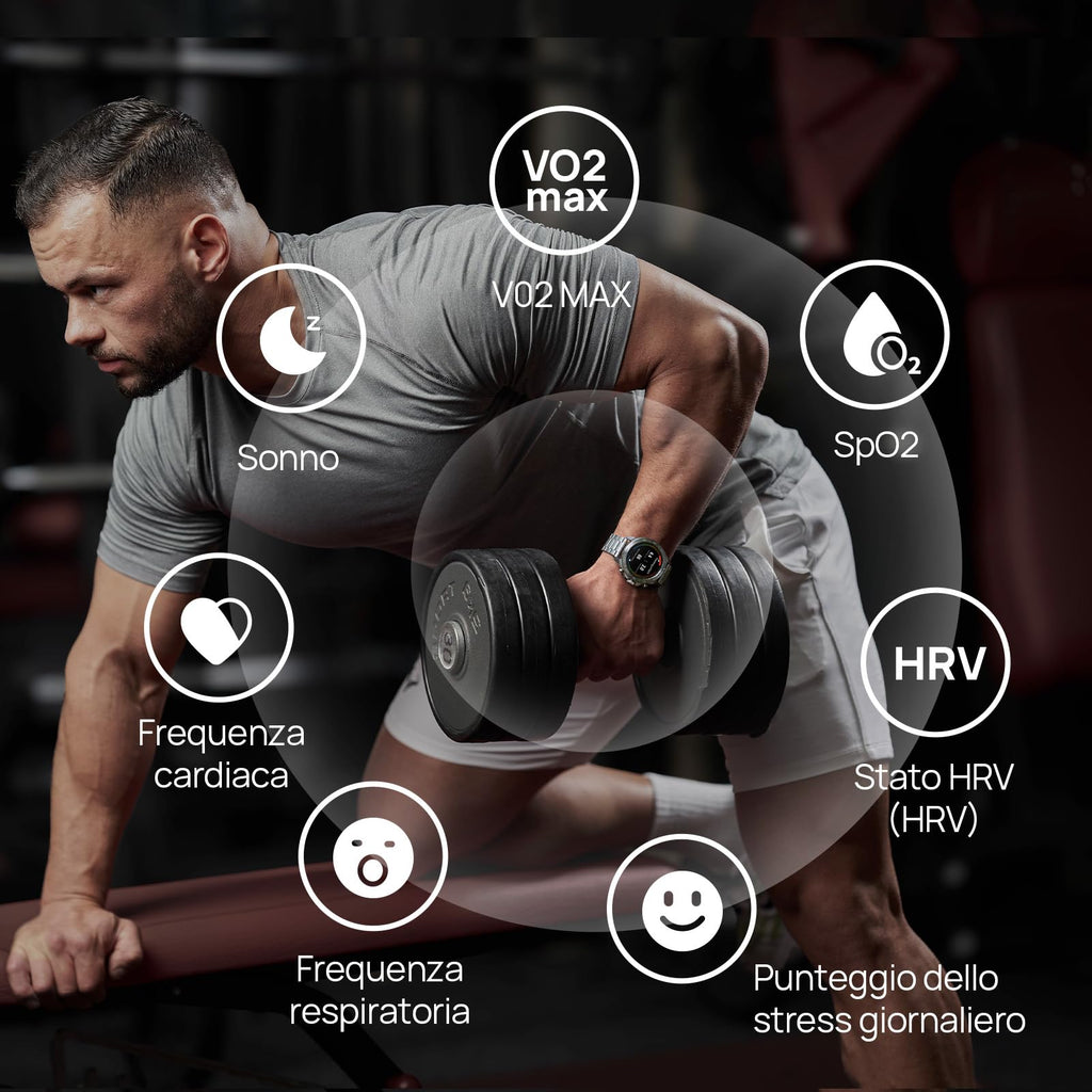 Mibro GS Explorer S Orologio Smartwatch uomo Militare GPS Outdoor con 1,32" AMOLED,Bi-Band GNSS,10 ATM,20 Giorni di Autonomia,Chiamate Bluetooth, Cardio e VO2max,2 Cinturini, per Android e iOS