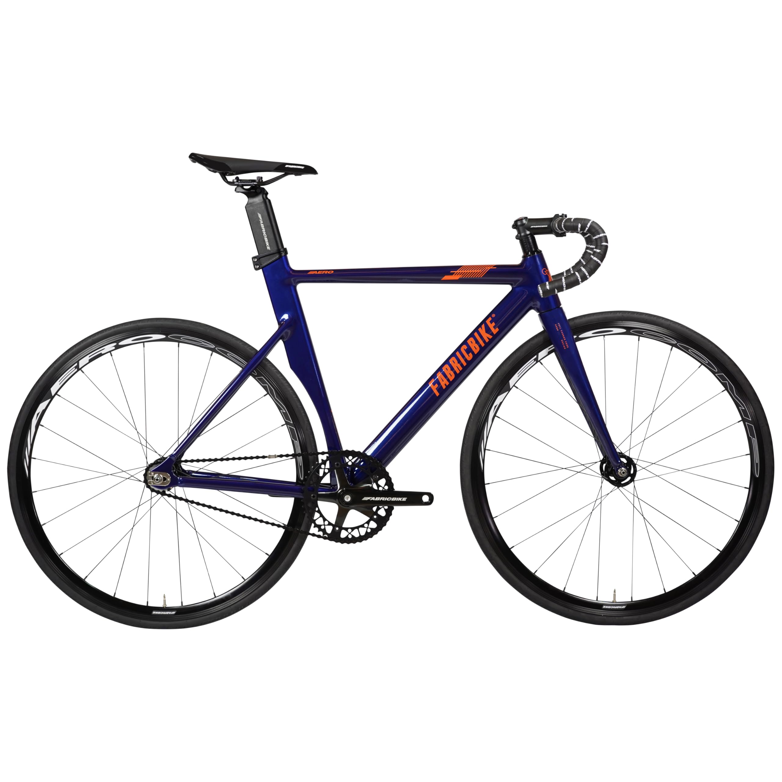 FabricBike AERO - Fixed Gear Bicicletta, Single Speed Fixie Completa mozzo, Telaio in Alluminio e Forcella in carbonio, Ruote 28, 5 Colori, 3 Dimensioni, 7.95 kg (Taglia M)