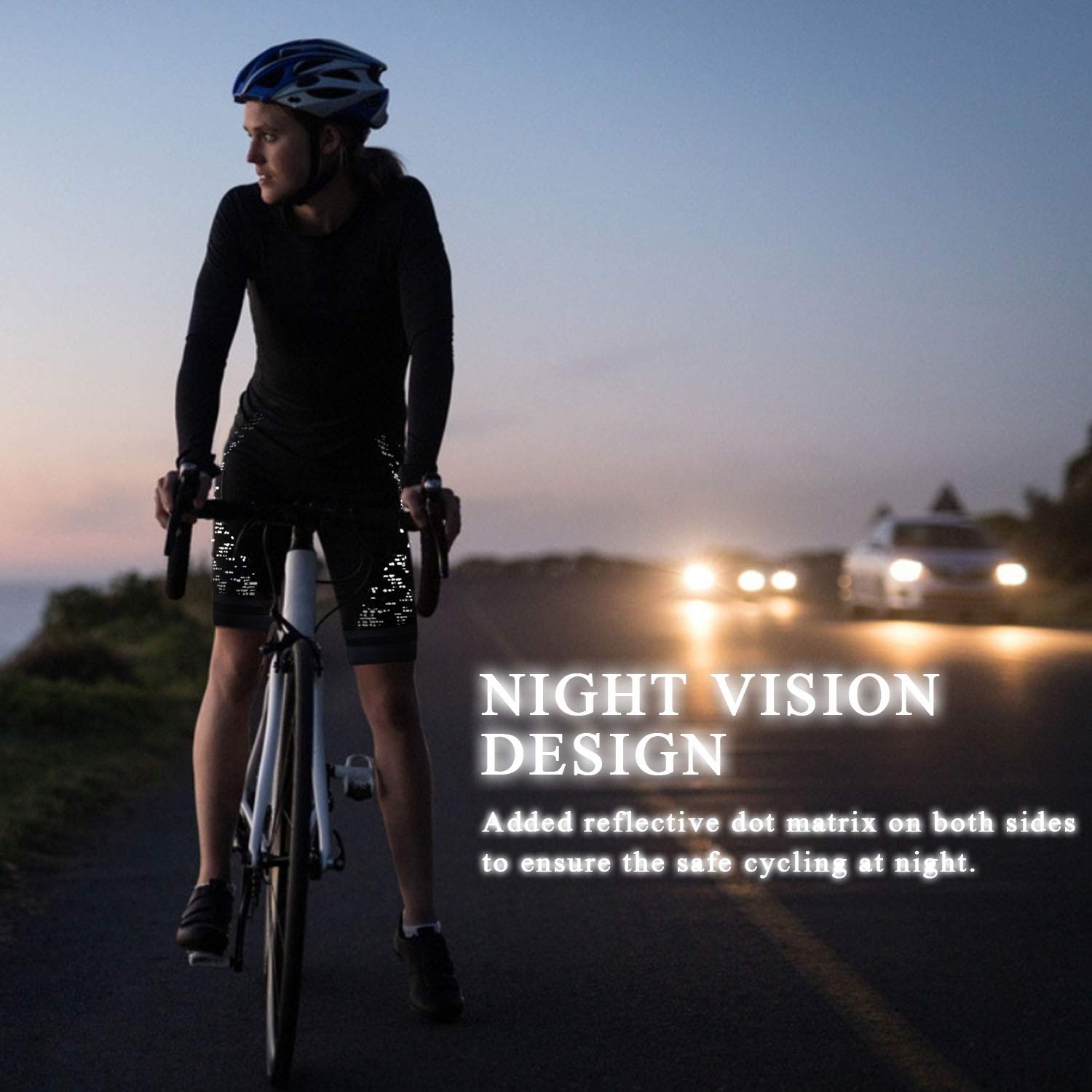 NICEWIN Pantaloncini da Ciclismo Donna Pantaloni Bici Sportivi 3D Gel Imbottiti Asciugatura Rapida per MTB Mutande Bicicletta